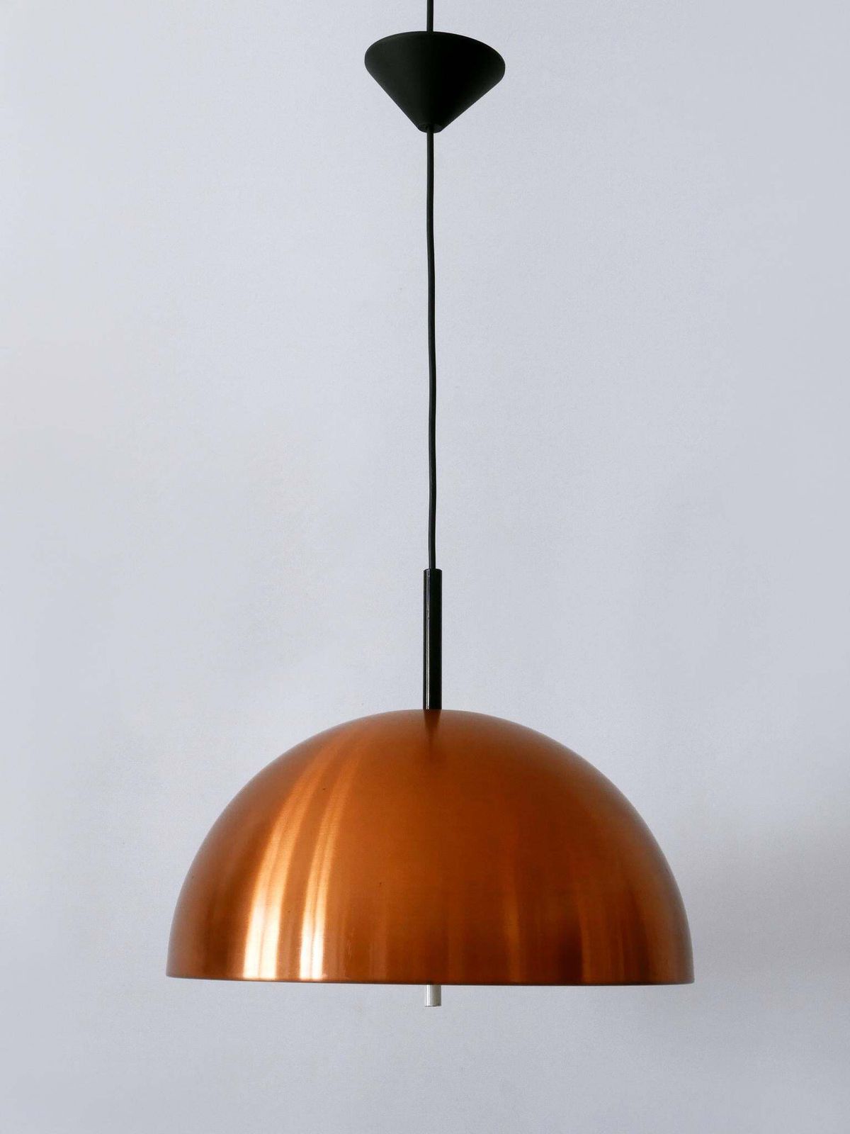 photo for sale Elegant Mid Century Modern Copper Pendant Lamp By Staff & Schwarz Germany 1960s
