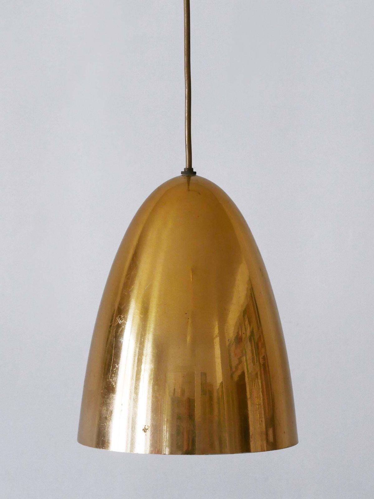1 Of 4 Elegant Mid Century Modern Pendant Lamps Or Hanging Lights Germany 1950s photo 1593.0