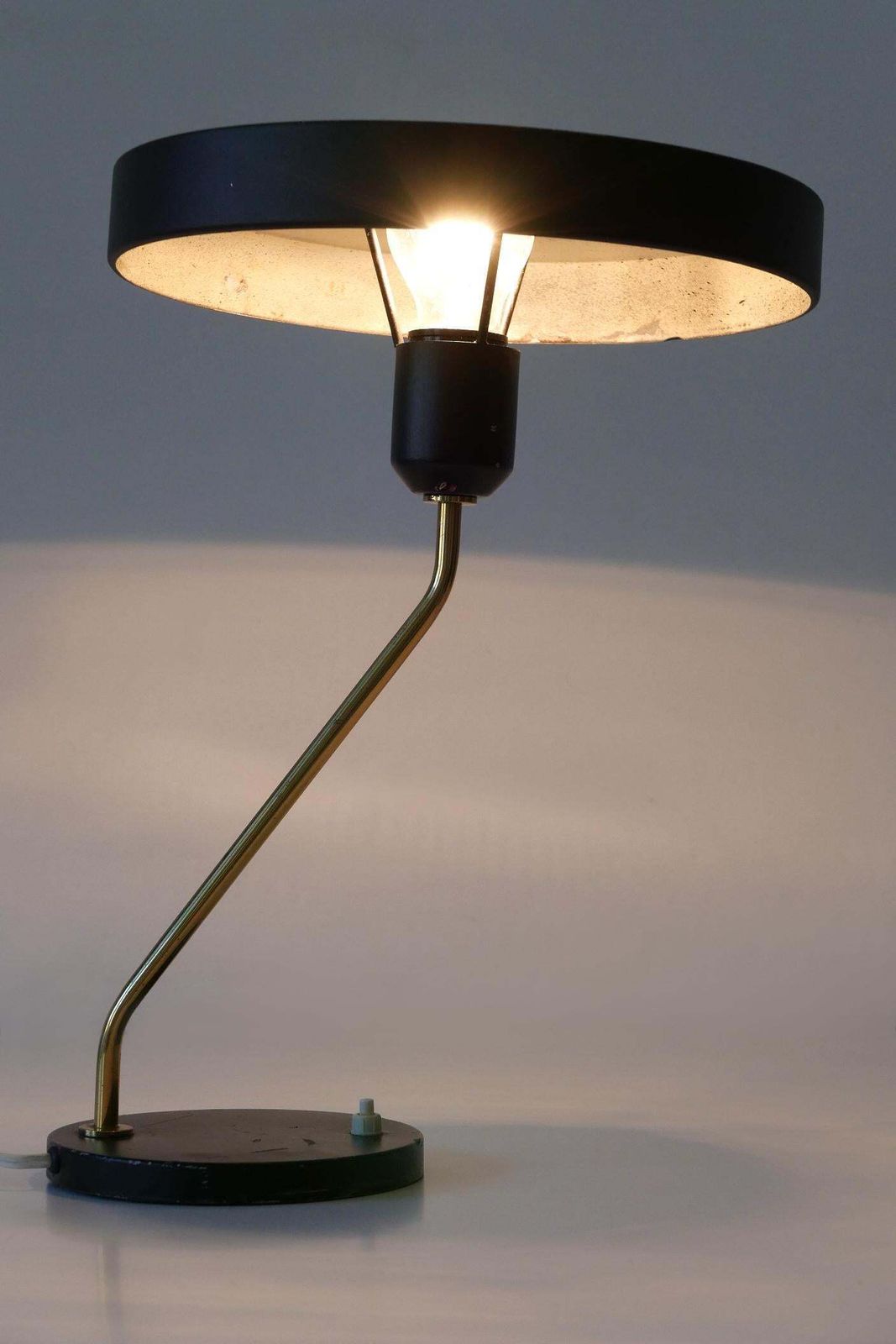 Mid Century Romeo Table Lamp Or Desk Light By Louis Kalff For Philips 1950s photo vinterior
