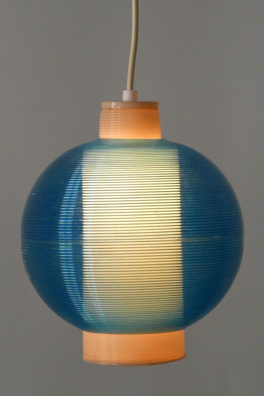 photo for sale Rare Mid Century Modern Rotaflex Pendant Lamp By Yasha Heifetz USA 1960s