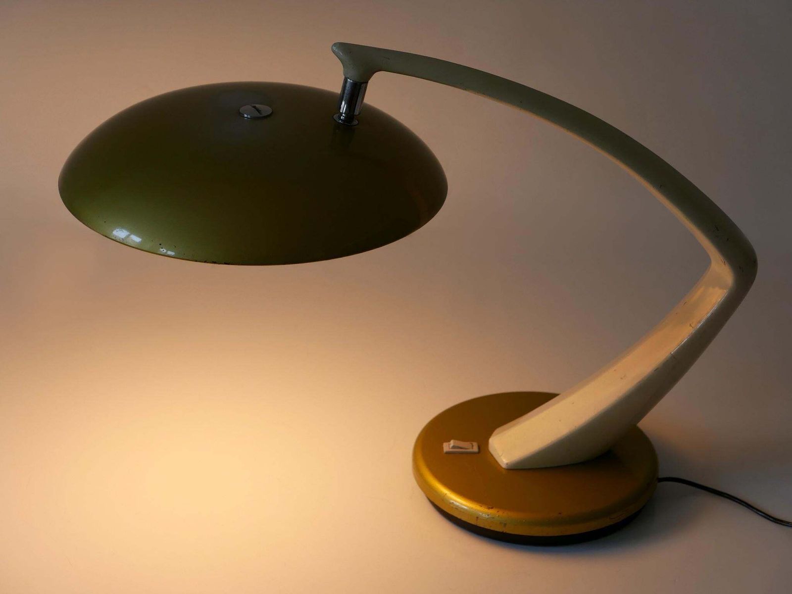 Mid Century Modern Desk Light Or Table Lamp 'Boomerang 64' By Fase Spain 1960s photo furniture