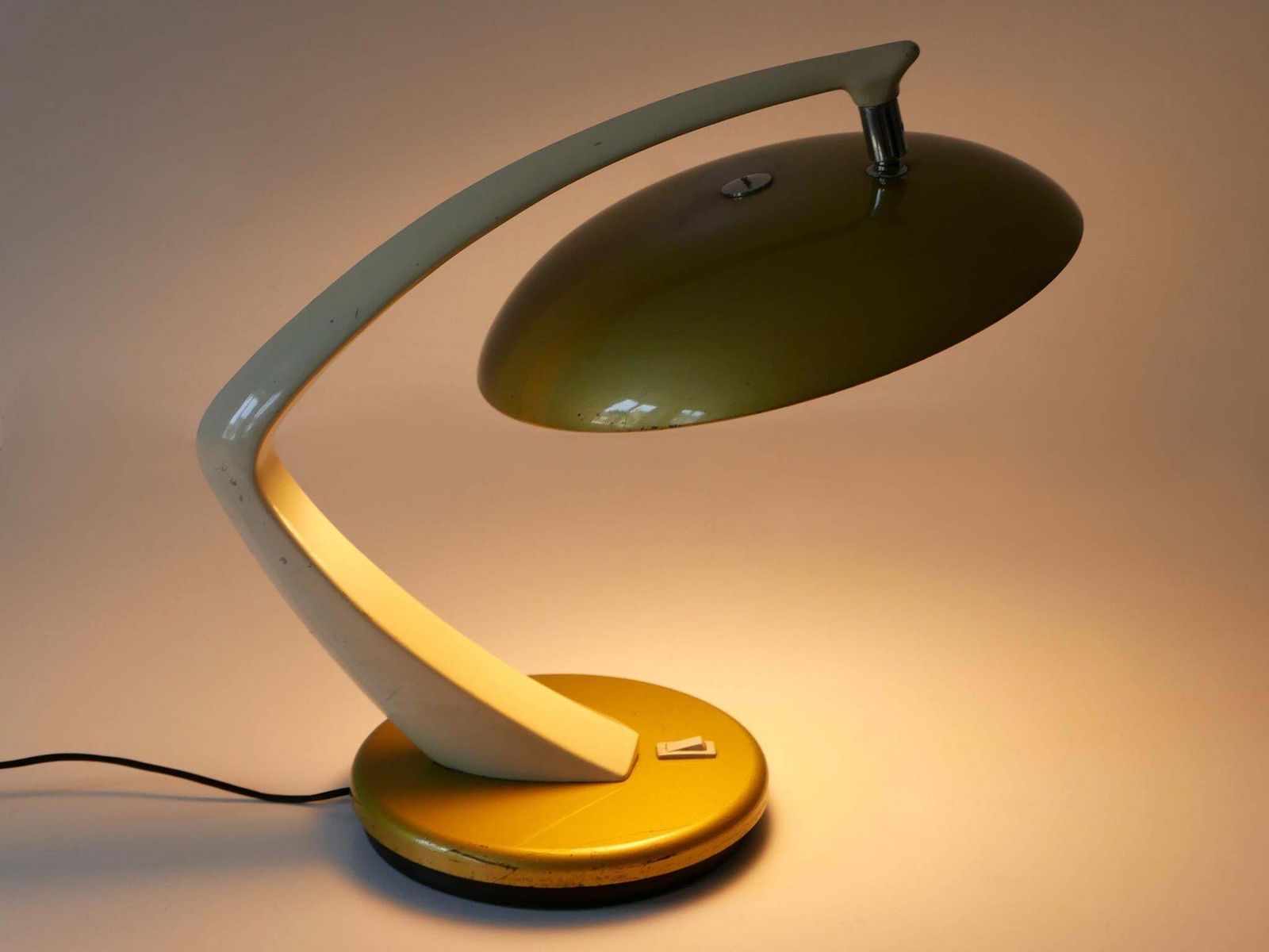 1560.0 Mid Century Modern Desk Light Or Table Lamp 'Boomerang 64' By Fase Spain 1960s photo