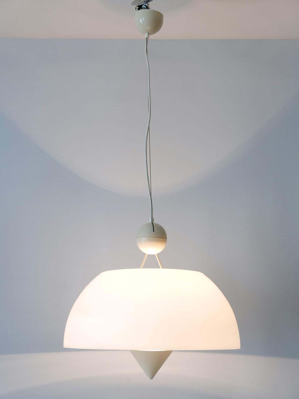 Rare & Elegant Mid Century Modern Pendant Lamp Or Hanging Light Italy 1970s photo Lighting