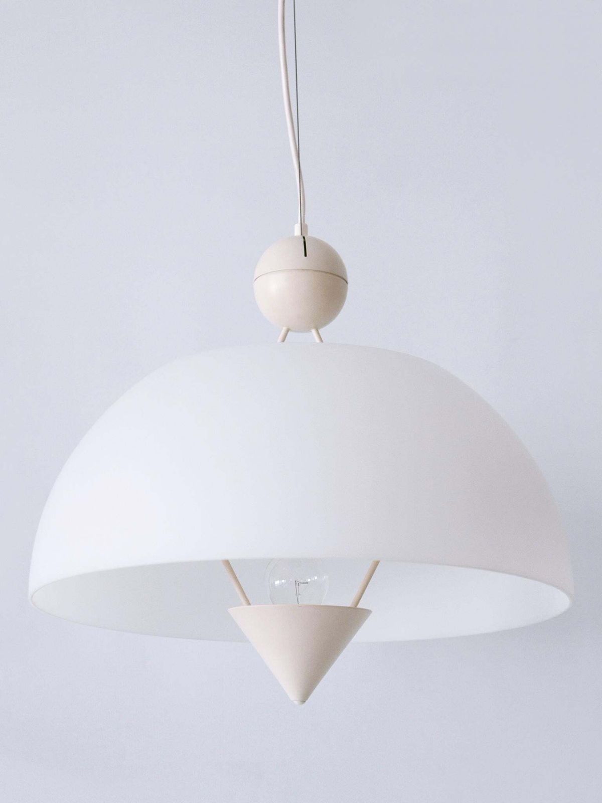 4766.0 Rare & Elegant Mid Century Modern Pendant Lamp Or Hanging Light Italy 1970s photo