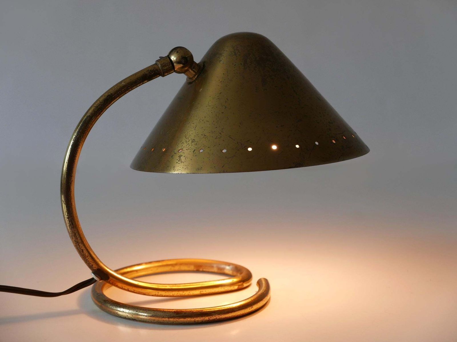 Rare And Lovely Mid Century Modern Brass Table Lamp Or Wall Light Sweden 1950s photo Lighting