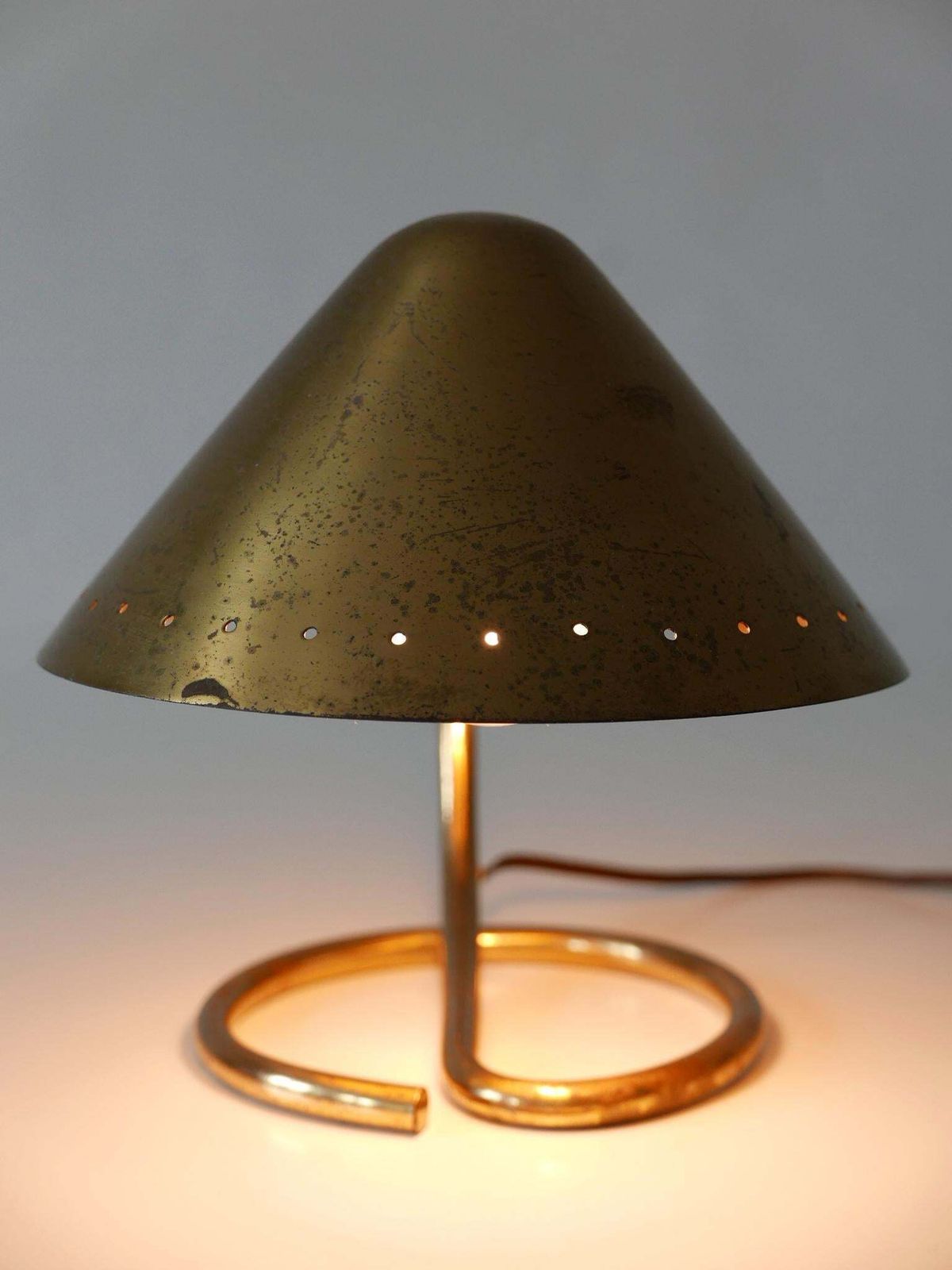 Rare And Lovely Mid Century Modern Brass Table Lamp Or Wall Light Sweden 1950s photo vinterior
