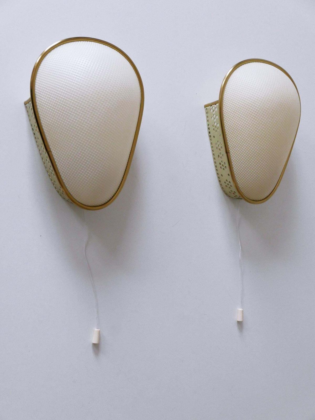 Set Of Two Rare & Elegant Mid Century Modern Sconces Or Wall Lamps Germany 1950s photo buy