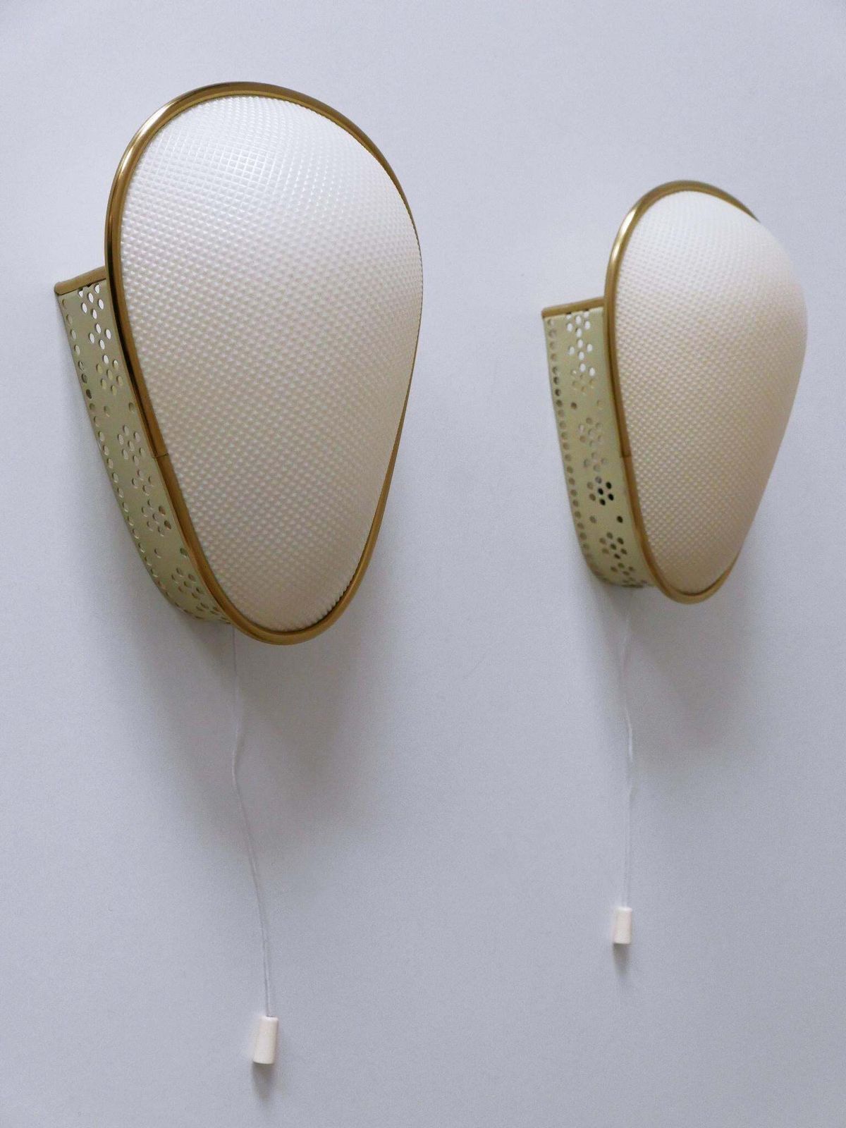 photo furniture Set Of Two Rare & Elegant Mid Century Modern Sconces Or Wall Lamps Germany 1950s