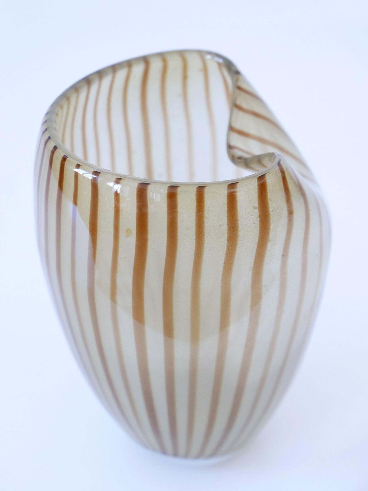 photo buy Decorative Mid Century Modern Murano Glass Vase Italy 1960s