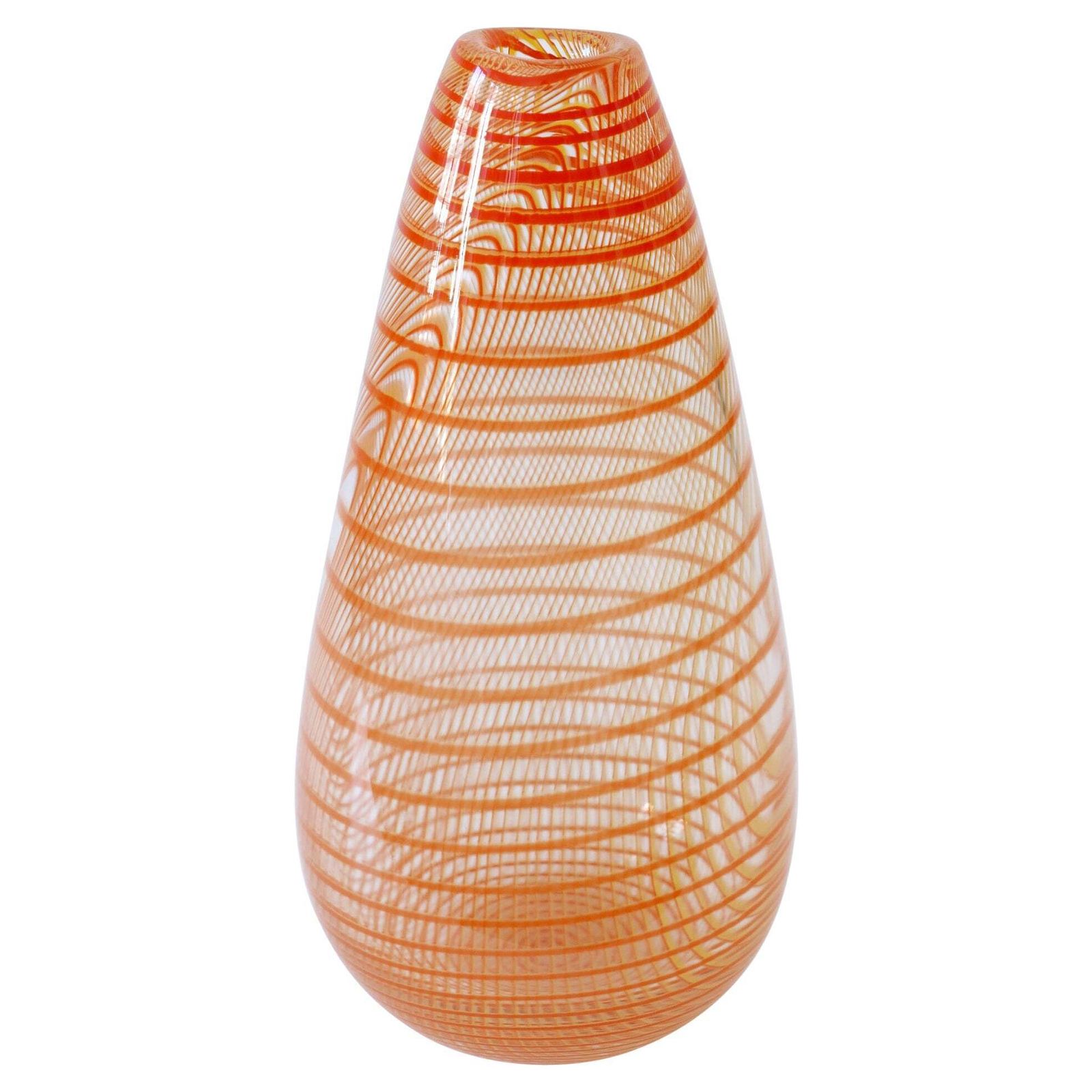 Signed & Limited Edition Art Glass Vase By Olle Brozén For Kosta Boda Sweden