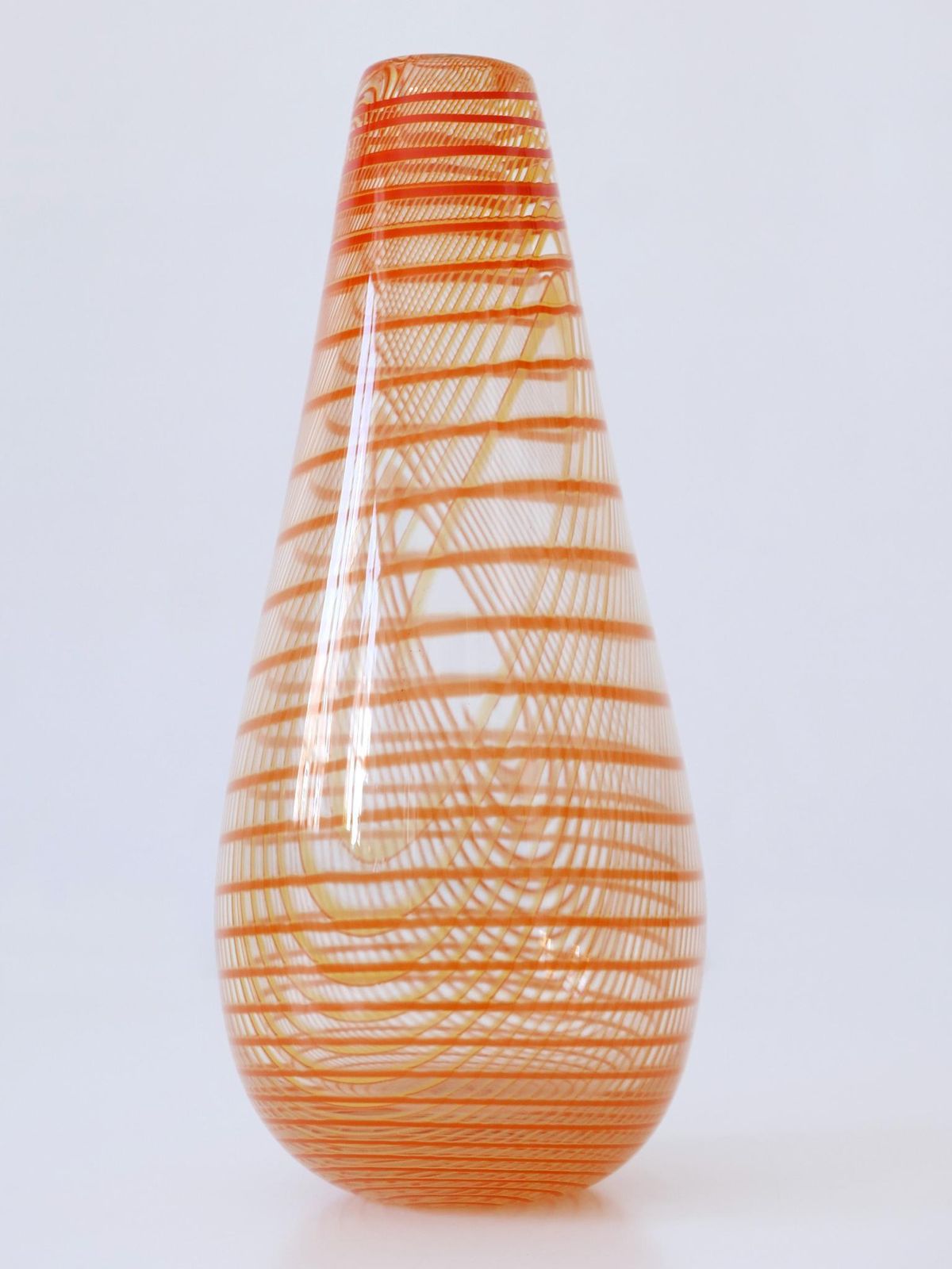 Signed & Limited Edition Art Glass Vase By Olle Brozén For Kosta Boda Sweden photo Home Decor