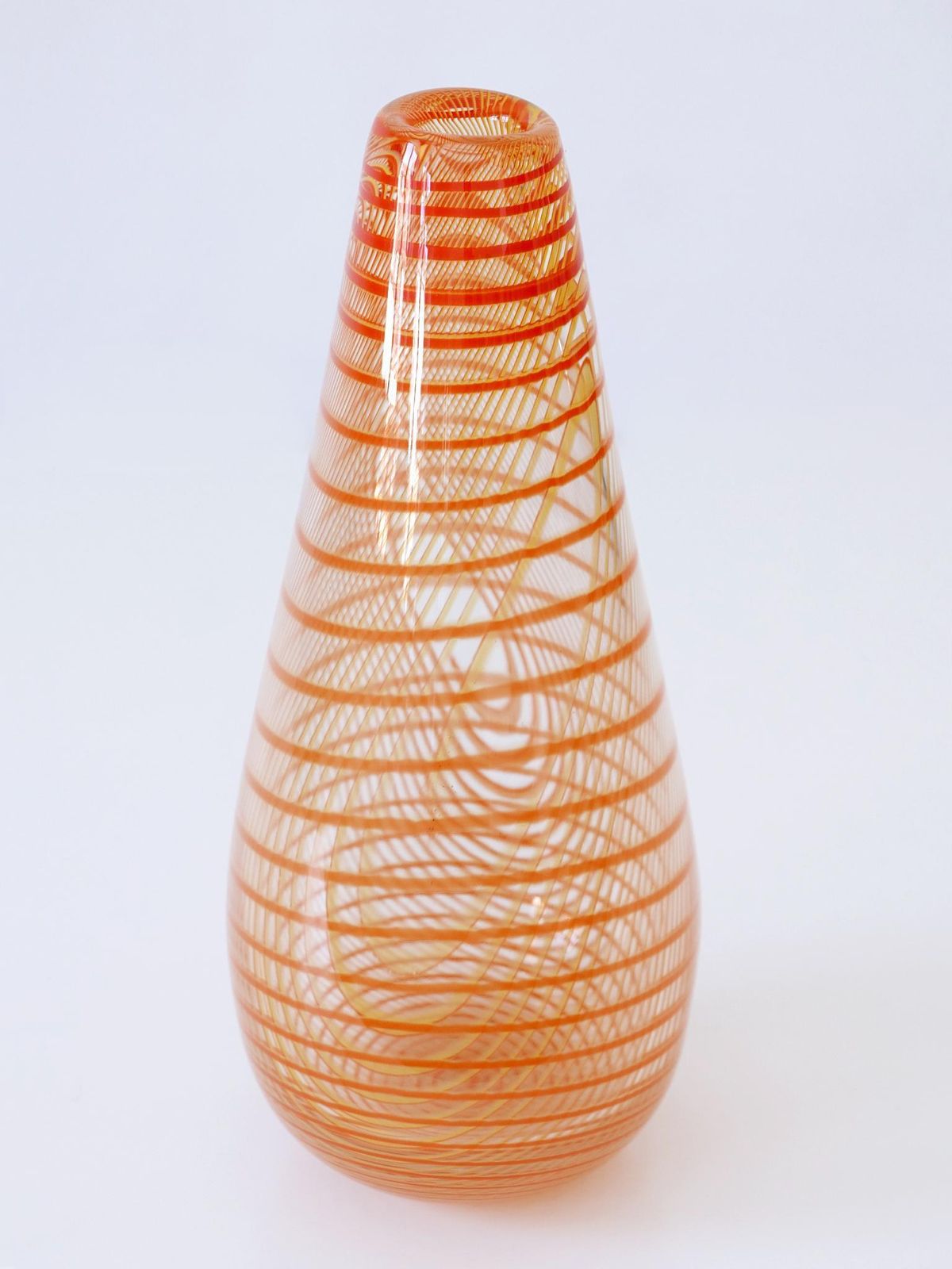1948.0 Signed & Limited Edition Art Glass Vase By Olle Brozén For Kosta Boda Sweden photo