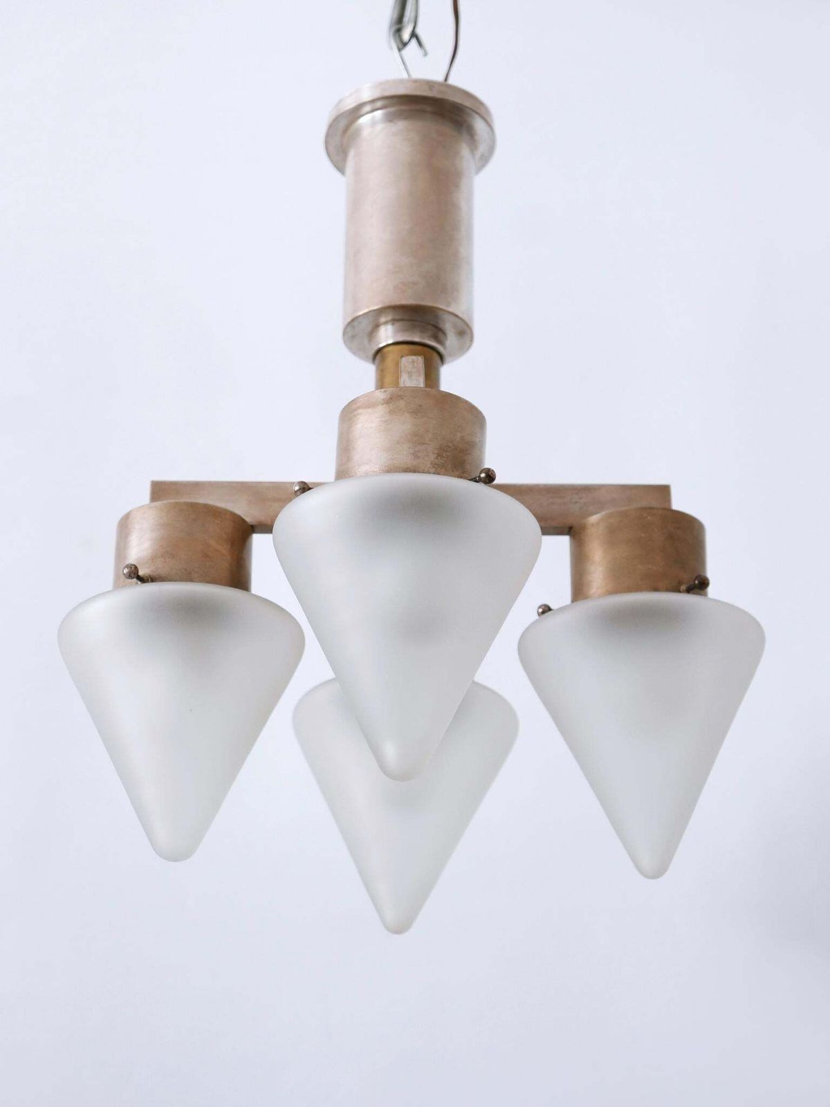 Elegant Four Flamed Art Deco Chandelier Or Ceiling Lamp Germany 1930s photo 4203.0
