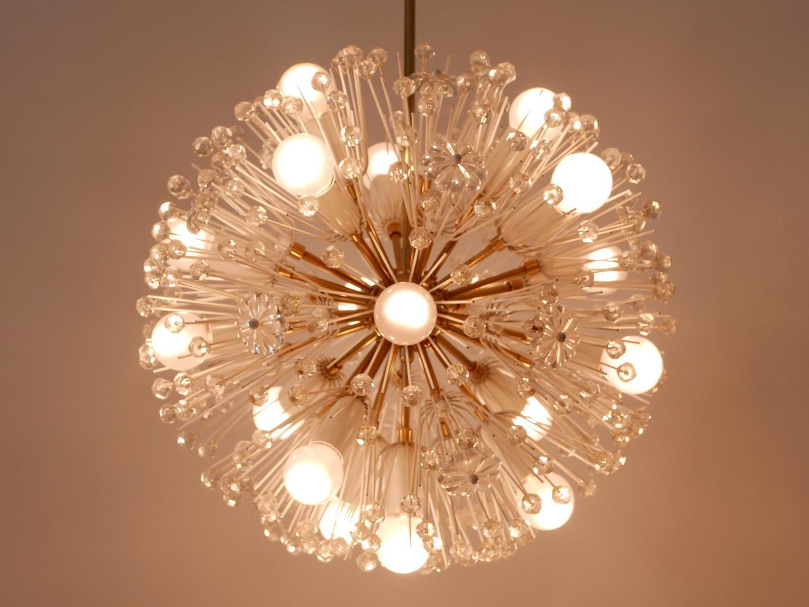 3293.0 Amazing 17 Lights Chandelier Dandelion By Emil Stejnar For Rupert Nikoll 1950s photo