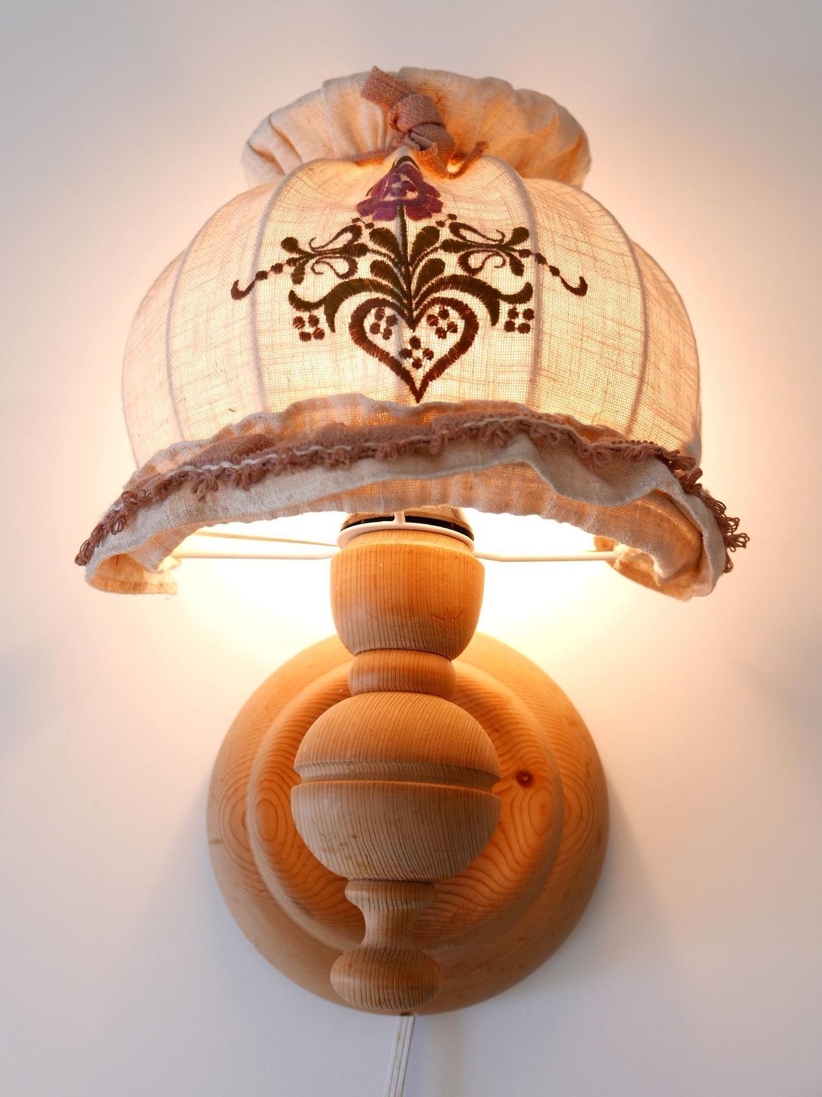 Set Of Three Mid Century Modern Pine Rustic Sconces Or Wall  Lamps Sweden 1960s photo buy