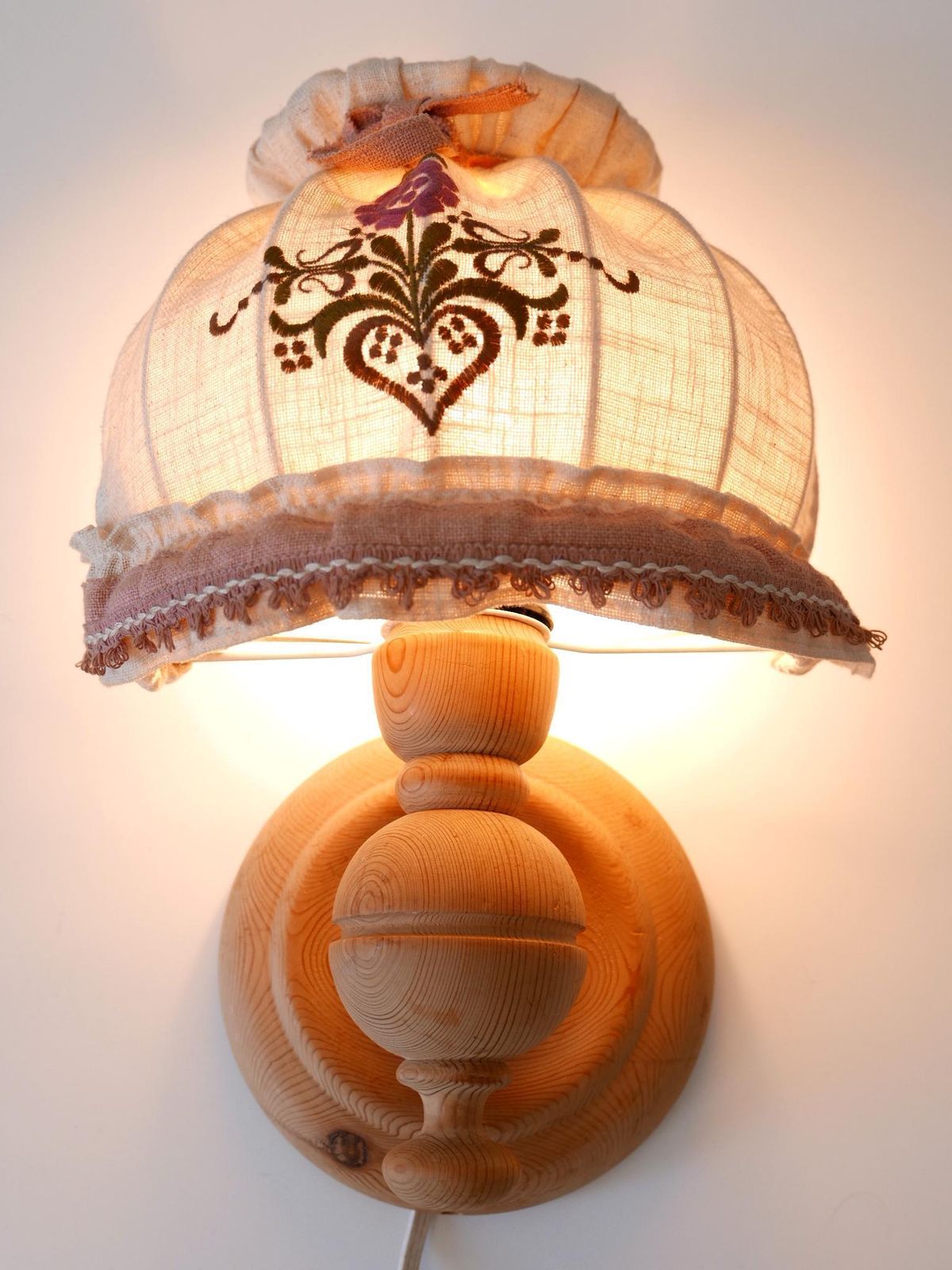 Lighting Set Of Three Mid Century Modern Pine Rustic Sconces Or Wall  Lamps Sweden 1960s photo