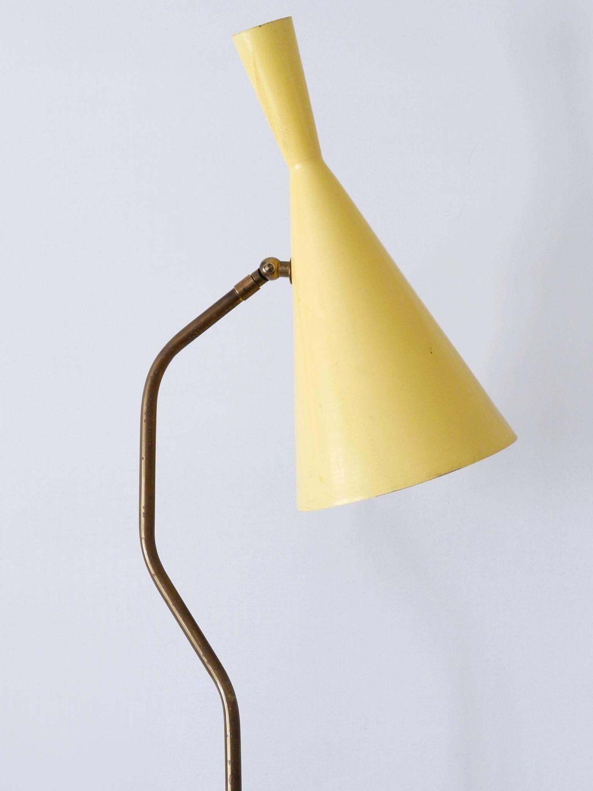 Lighting Elegant Mid Century Modern Diabolo Floor Lamp Or Reading Light Austria 1950s photo
