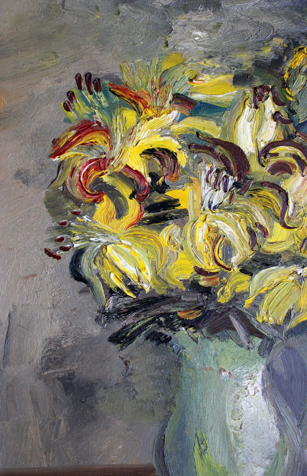 Inta Celminayellow Flowers. Canvas, Oil, 70x50 Cm photo furniture