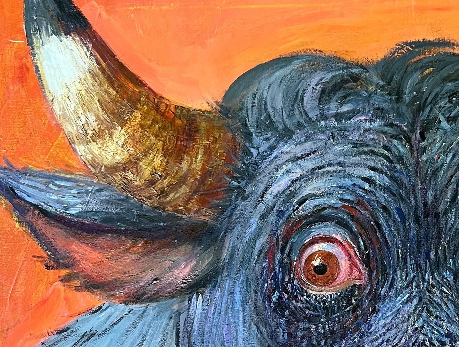 Dagnia Cherevichnikaportrait Of A Bull. 2024, Oil On Canvas, 80x90 Cm2024 photo for sale