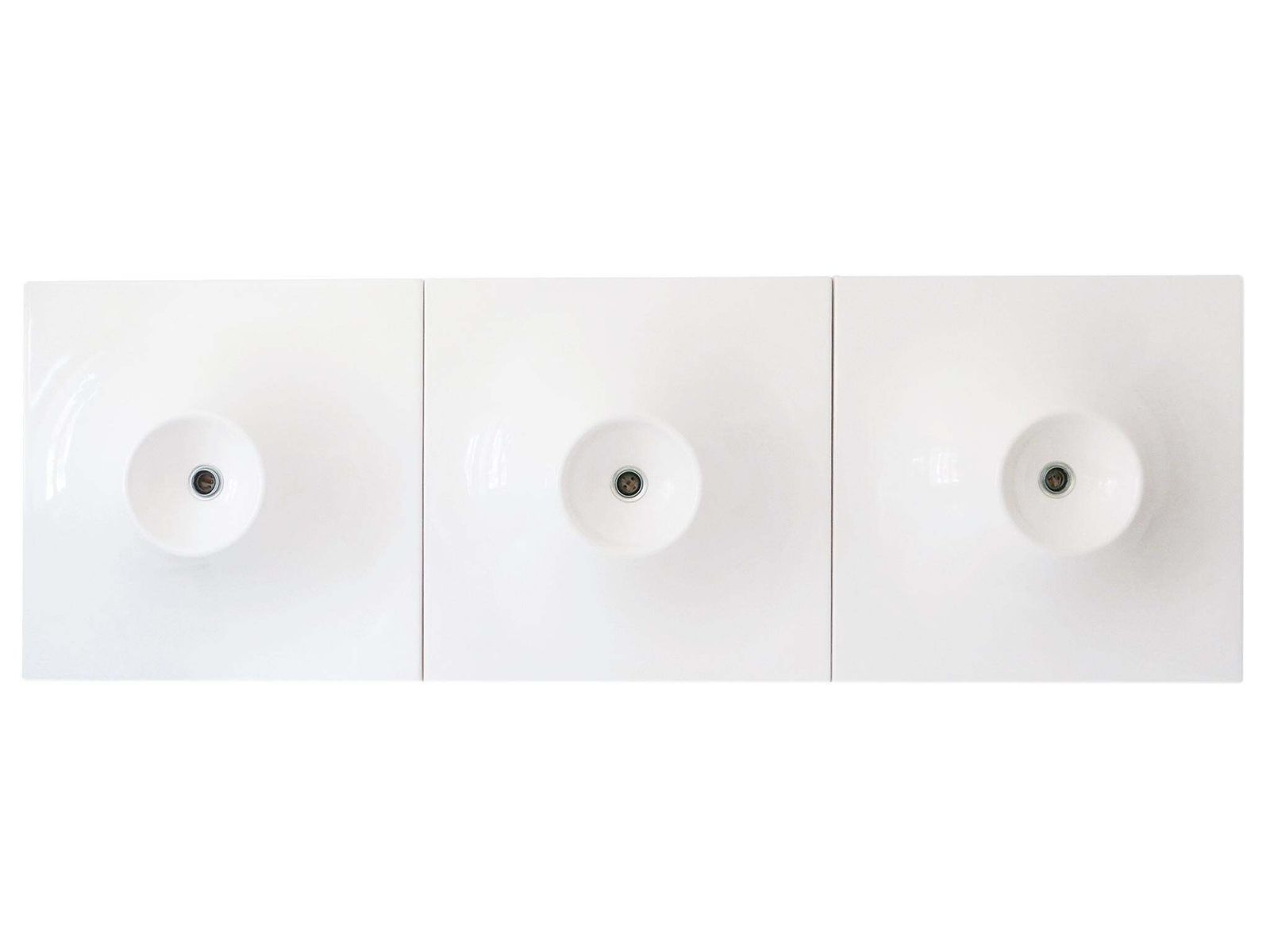 Set Of Three Large Mid Century Modern Fiberglass Sconces Or Wall Lamps 1970s photo vinterior