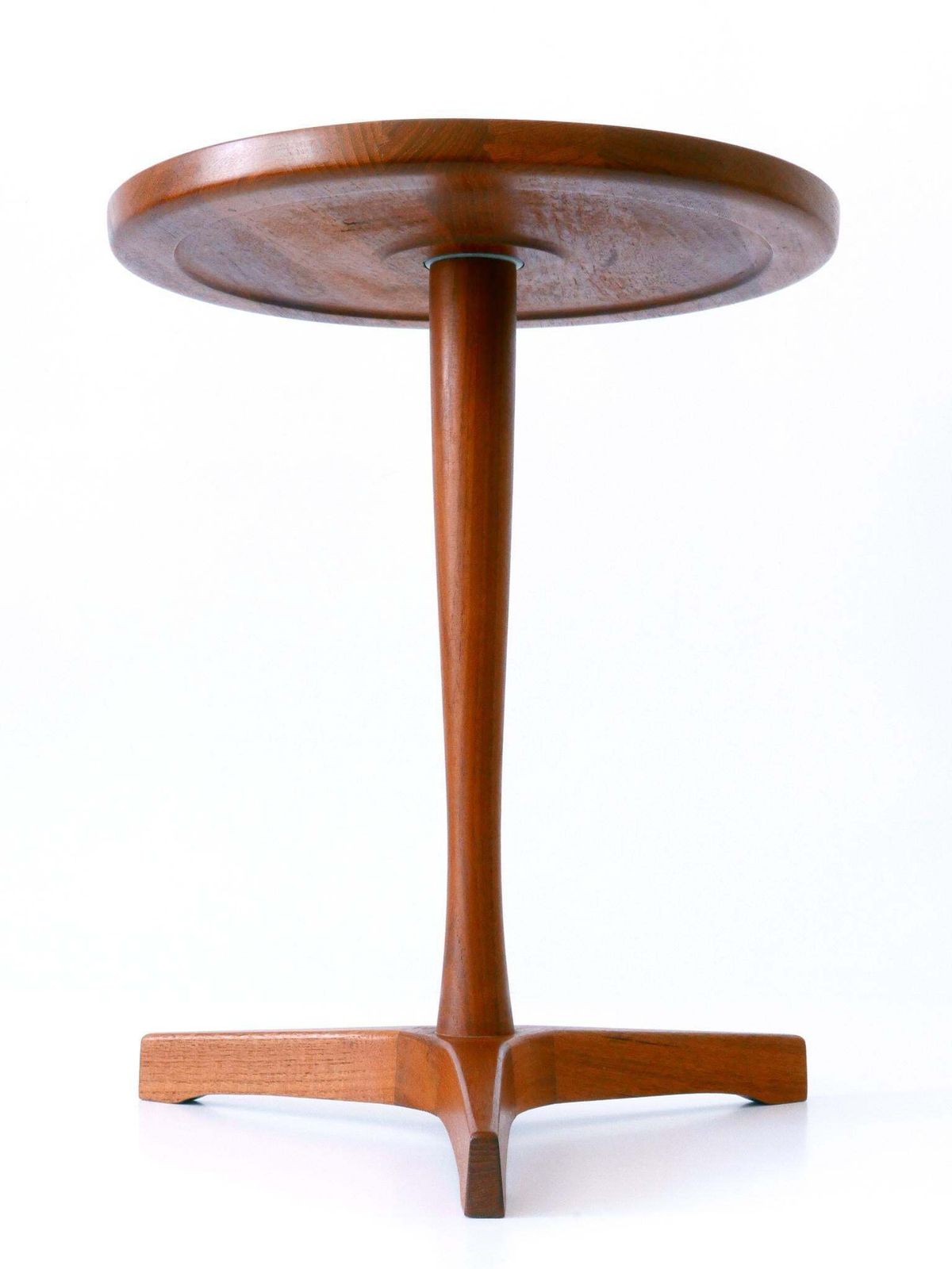 Elegant Mid Century Modern Teak Side Table By Hans C. Andersen For Artek 1960s photo vinterior