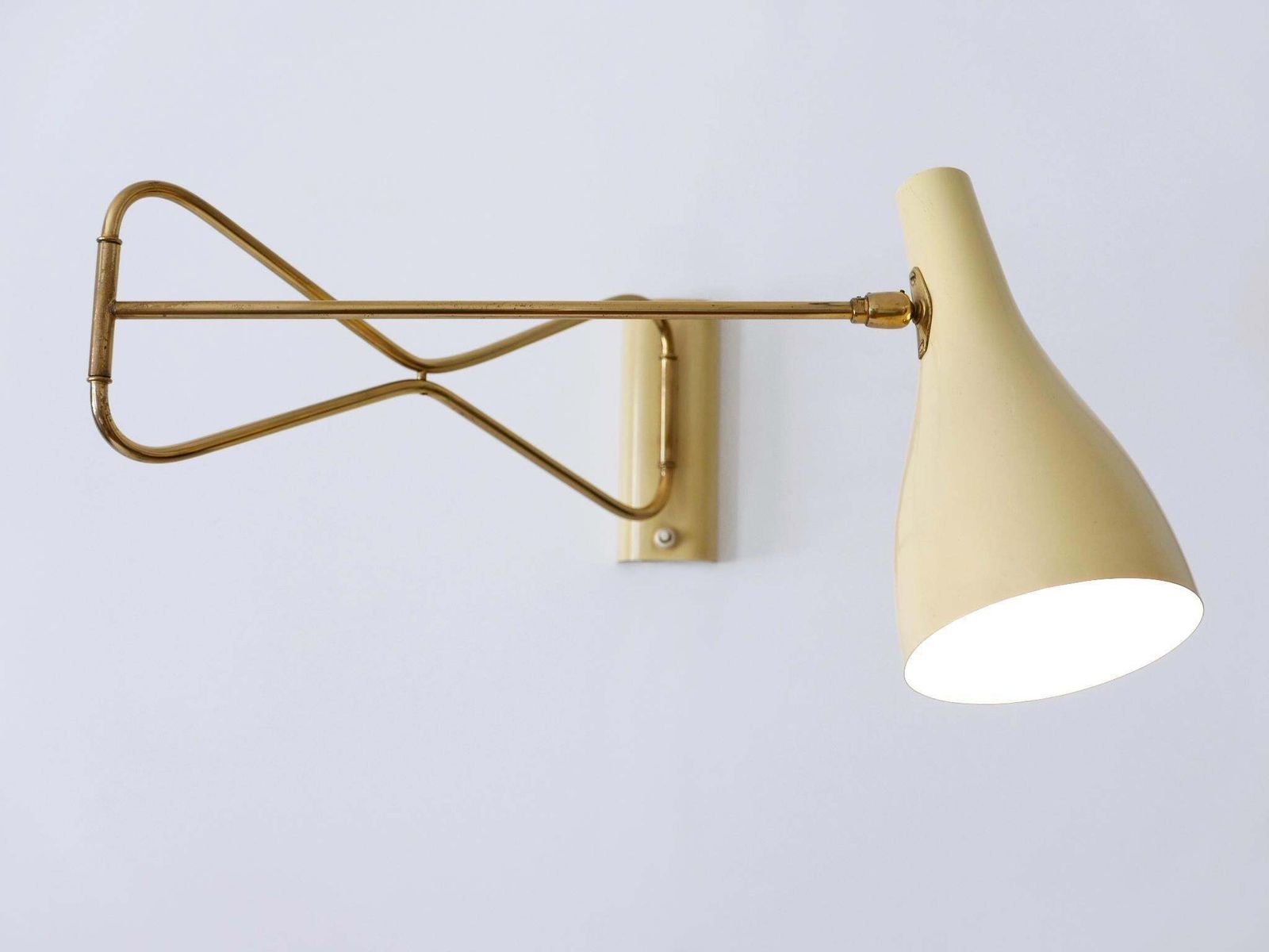photo furniture Rare & Elegant Mid Century Modern Wall Lamp '9590/28' By Cosack Germany 1950s