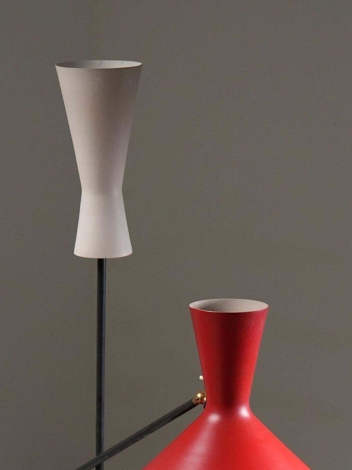 photo for sale Floor Lamp By Carl Moor For Bag Turgi In Metal And Brass, Switzerland, 1950's