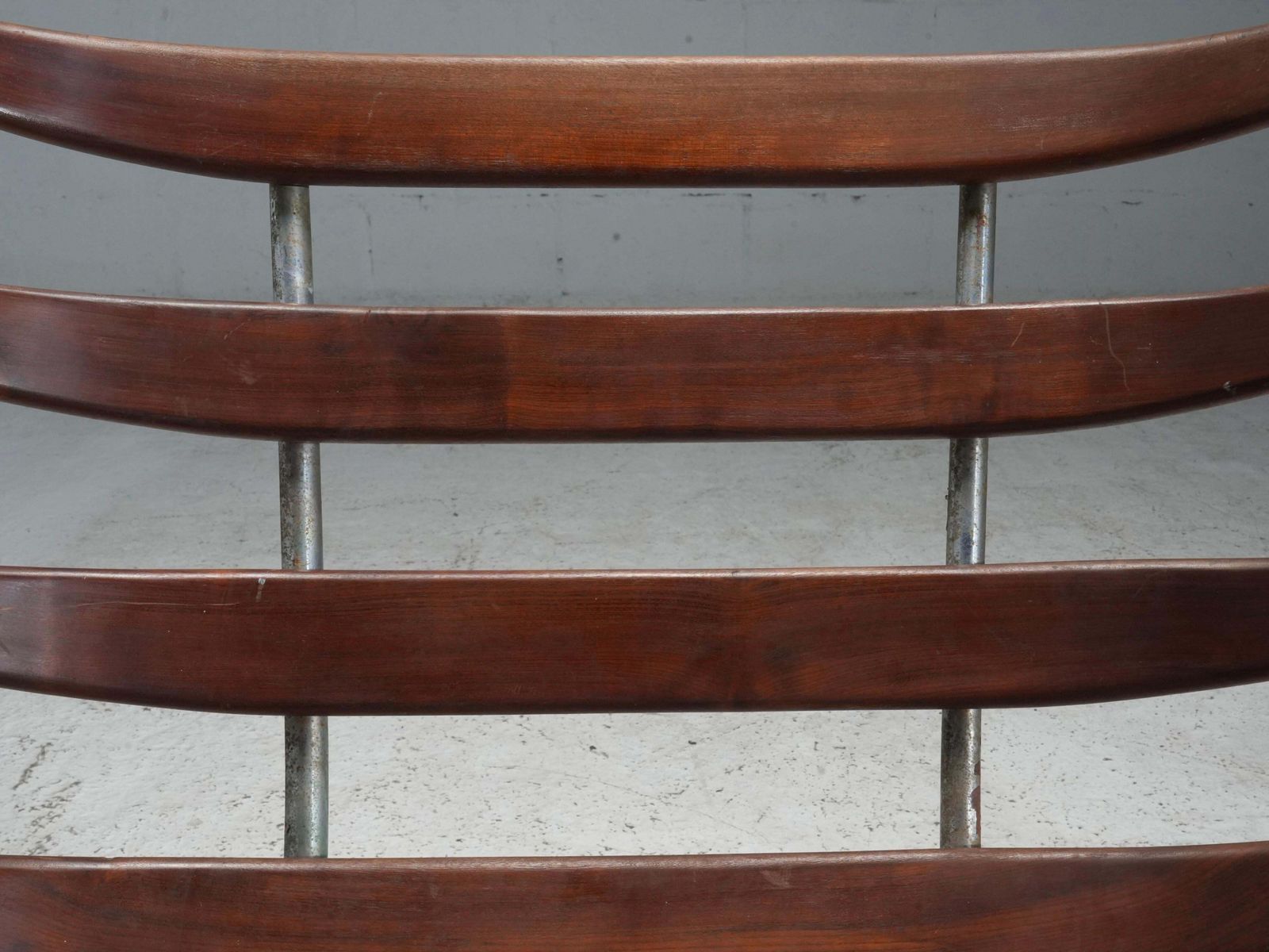 Rib Chair In Teak And Metal, Brazil, 1950's photo for sale