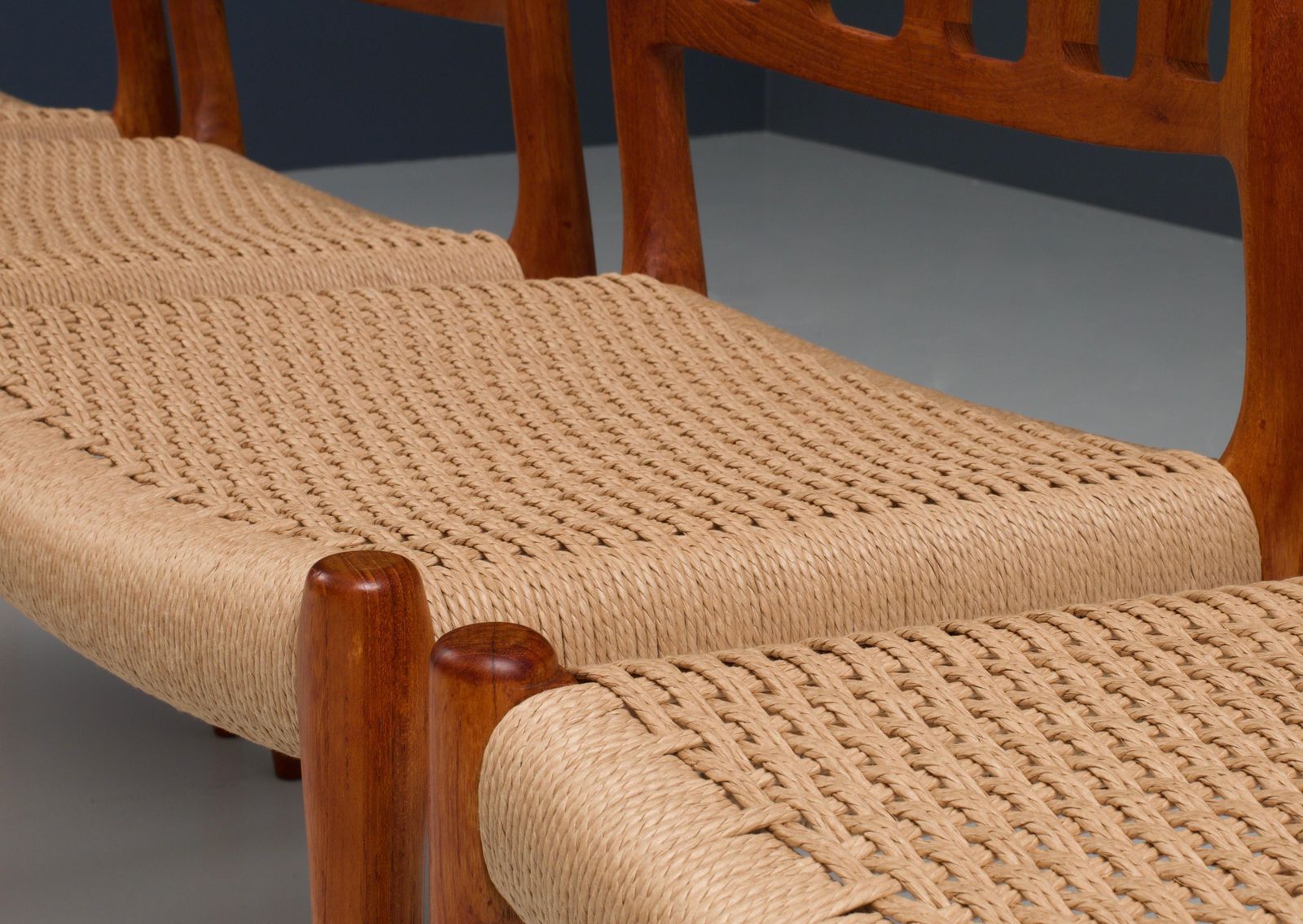 Set Of 4 Newly Upholstered Dining Chairs By Niels Otto Møller, Denmark, 1960s photo vinterior