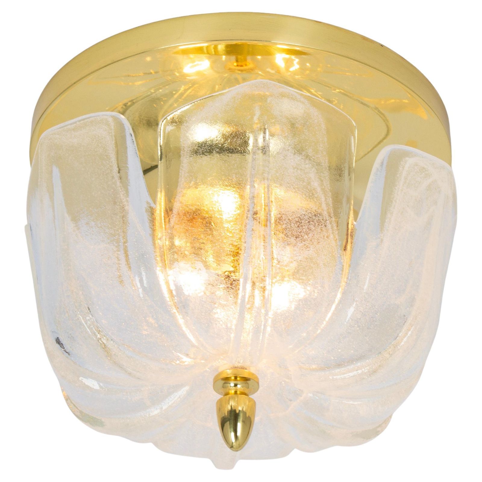Large Round Murano Glass Flush Mount By Limburg, Germany, 1970s