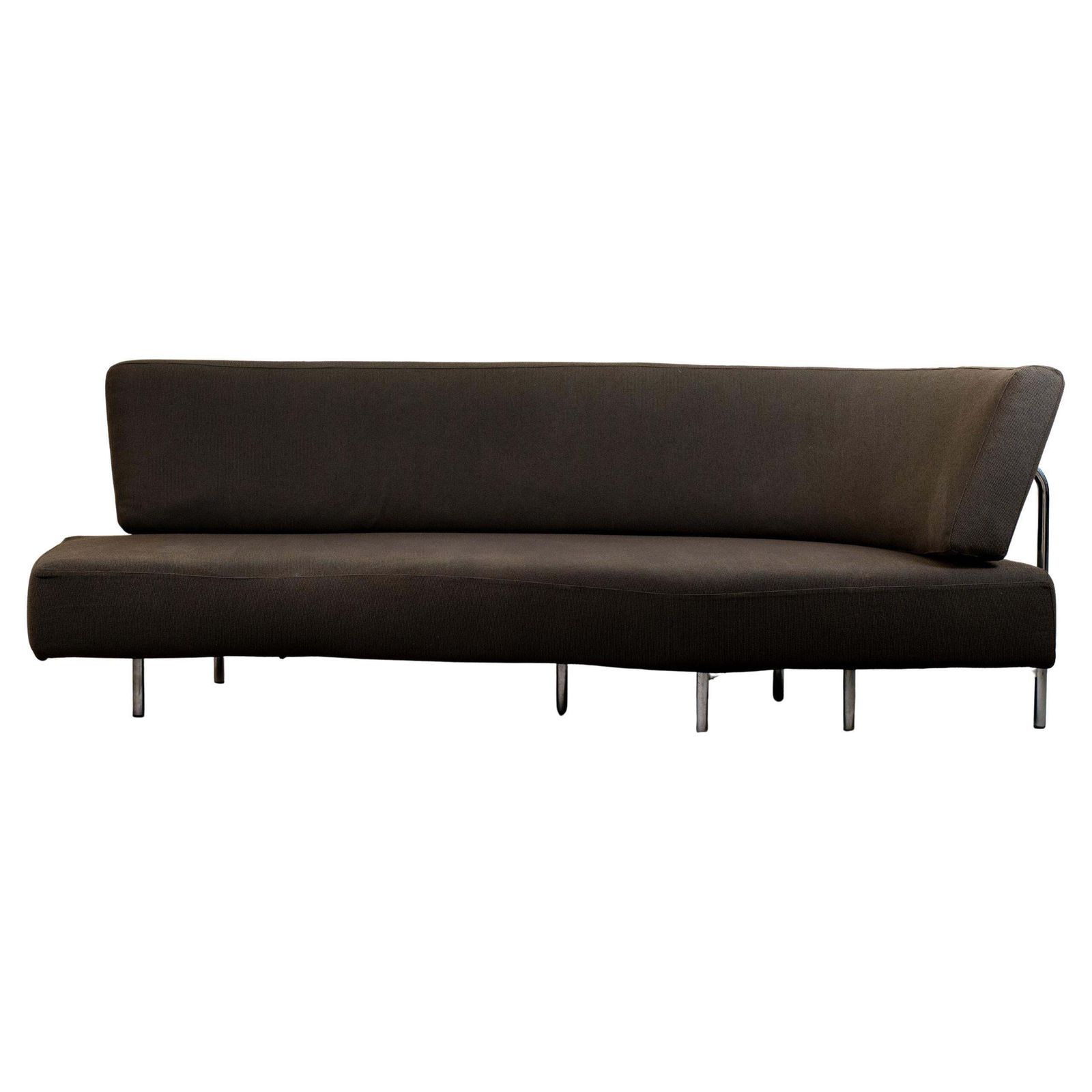Francesco Binfaré Shark Sofa In Metal And Dark Brown Fabric By Edra Italy