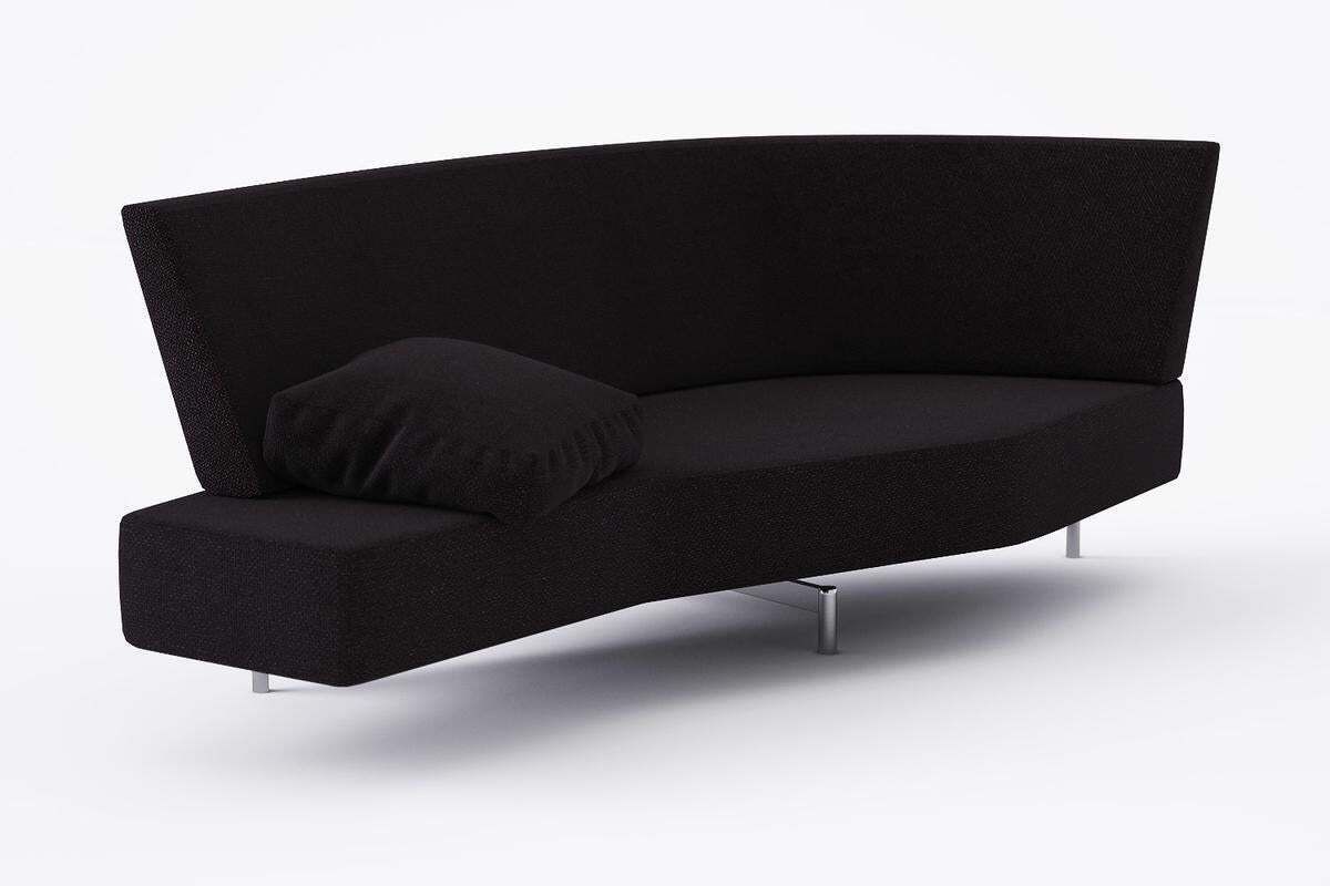 Francesco Binfaré Shark Sofa In Metal And Dark Brown Fabric By Edra Italy photo buy