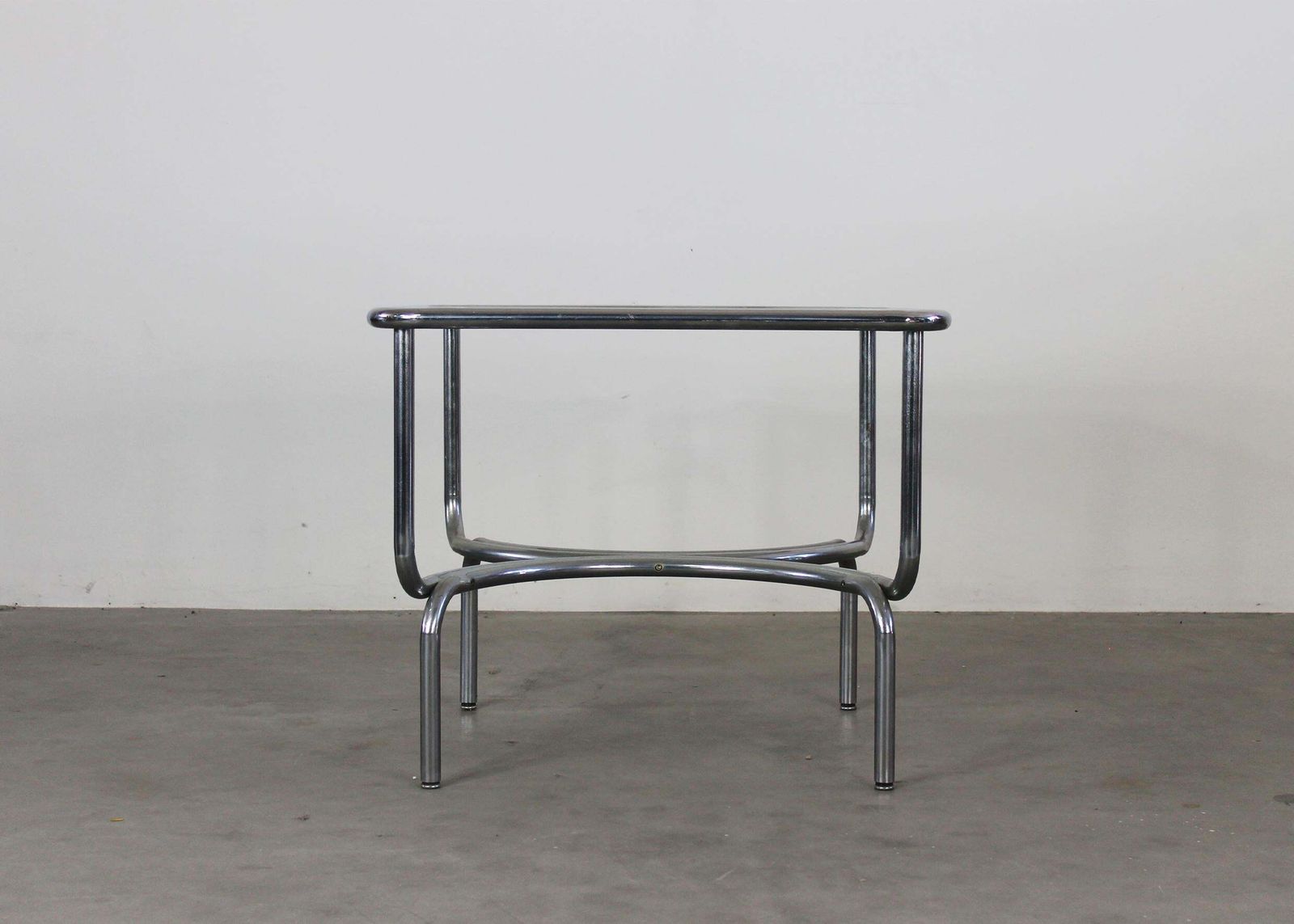 Gae Aulenti Locus Solus Dining Room Set In Steel And Leather By Poltronova 1970s photo vinterior