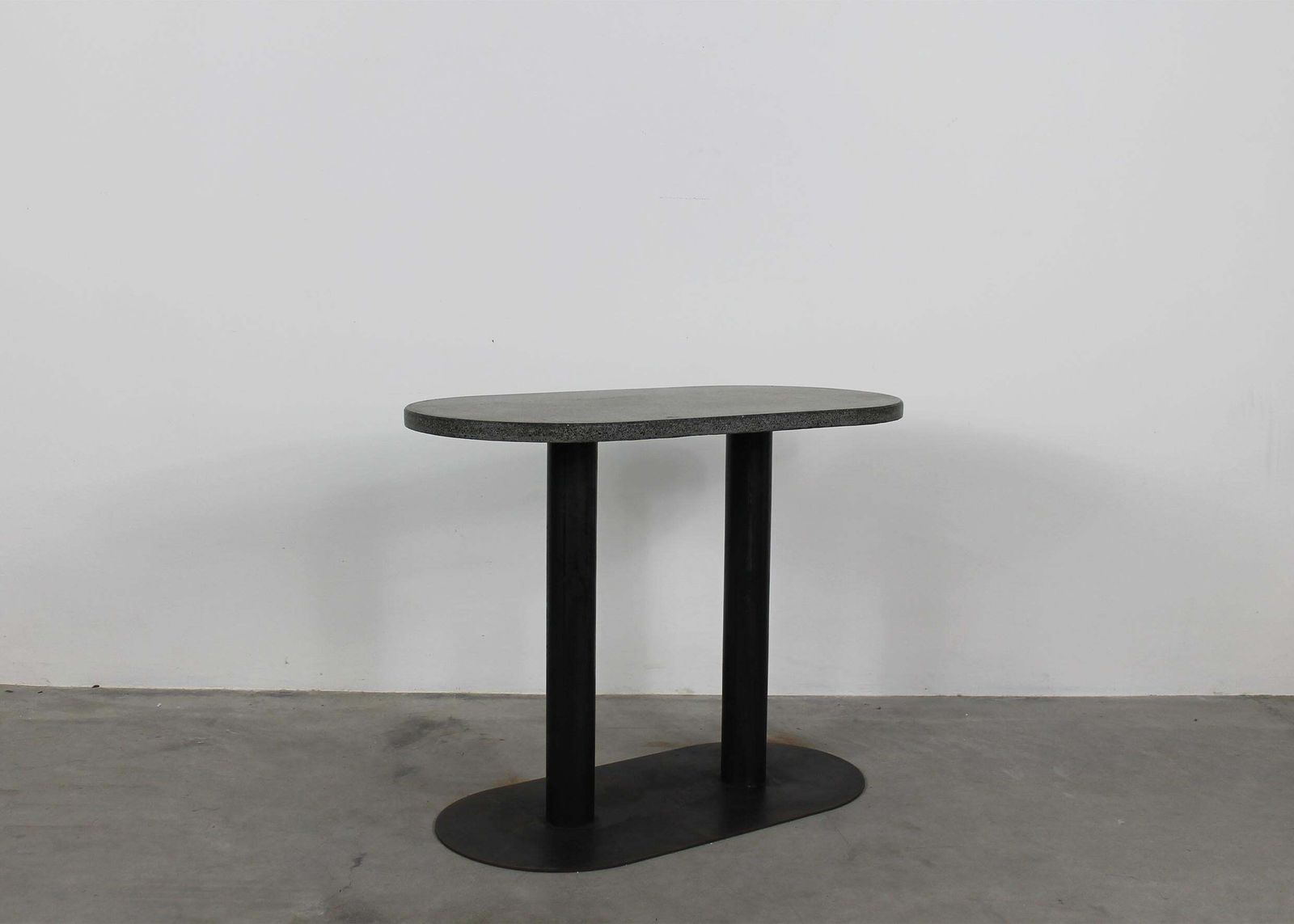 Gabetti & Isola Console Table In Black Lacquered Metal And Granite By Arbo 1970s photo Furniture