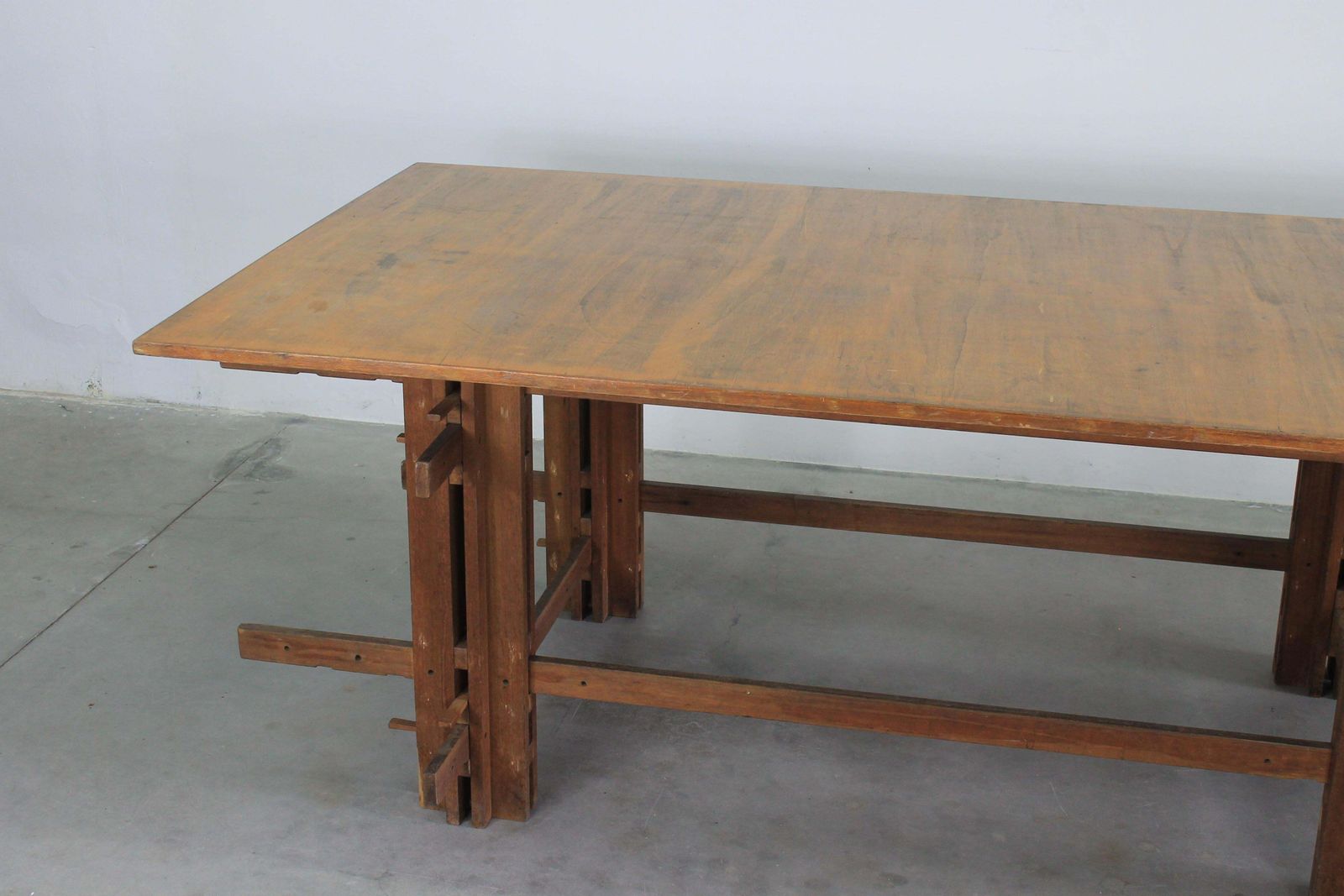 Giuseppe Rivadossi High Table In Oak Wood By Officina Rivadossi 1970s photo 3920.0