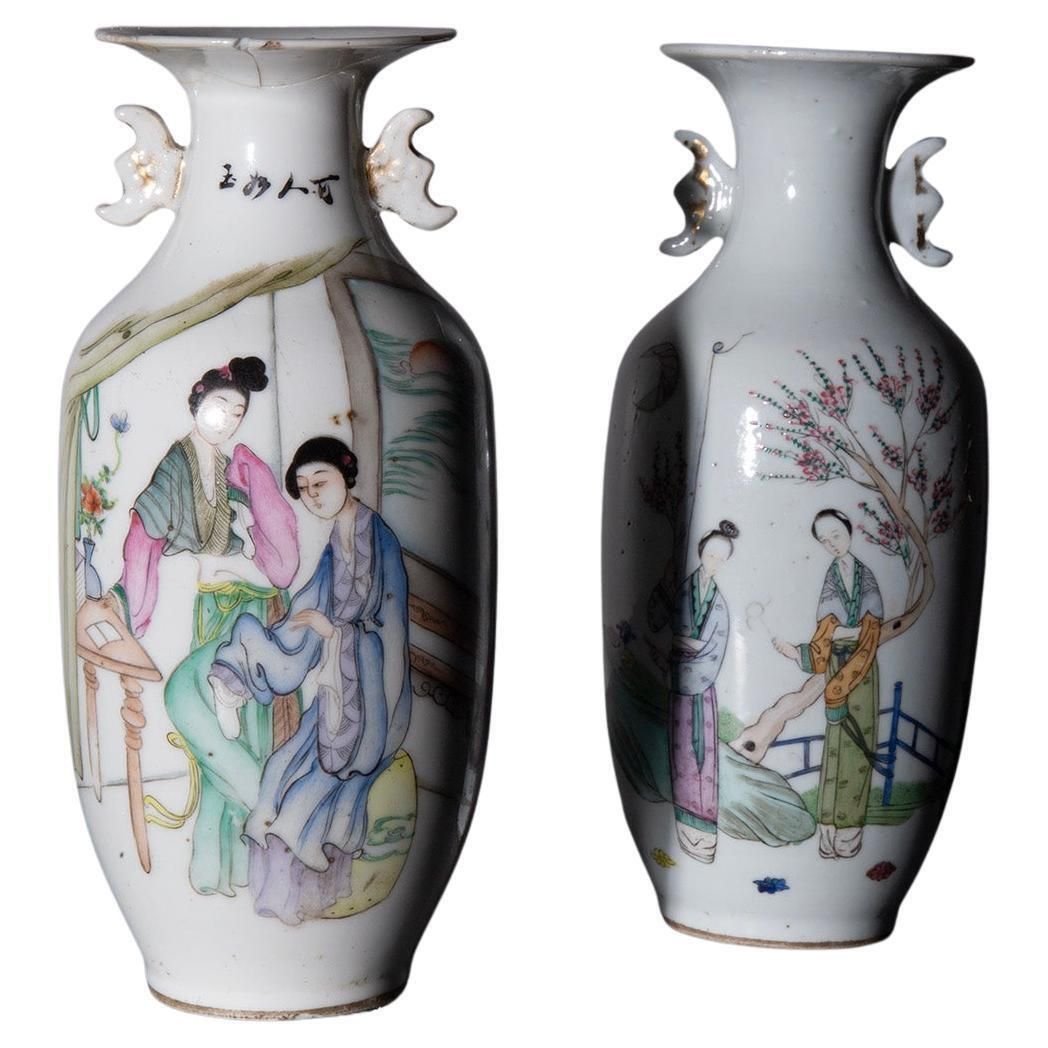 Pair Of Chinese Porcelain Vases