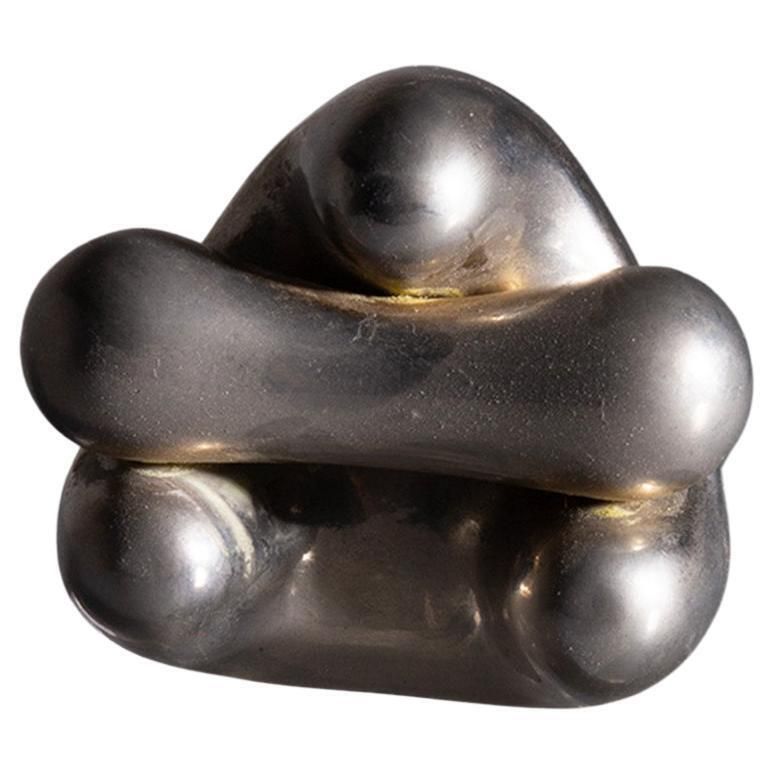 Small Organic Sculpture Made Of Chrome Plated Metal