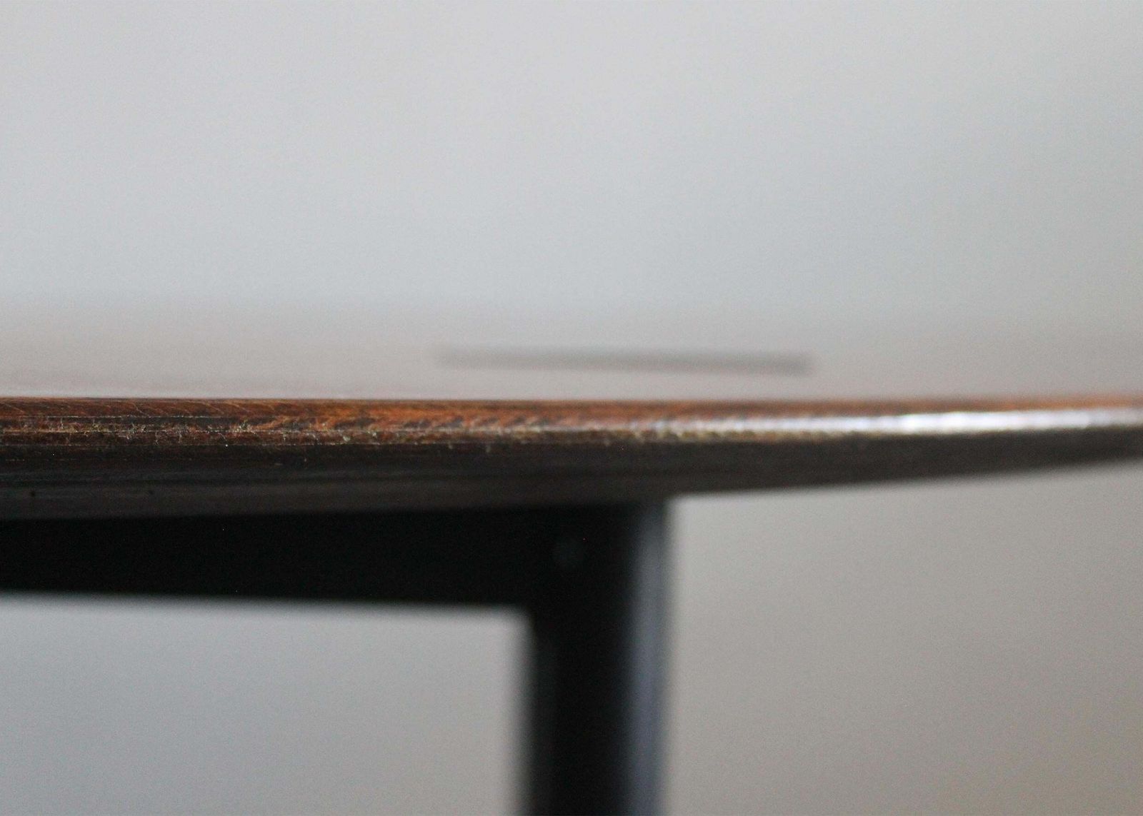 Ettore Sottsass T72 Round Table In Wood And Brass By Poltronova 1950s photo vintage