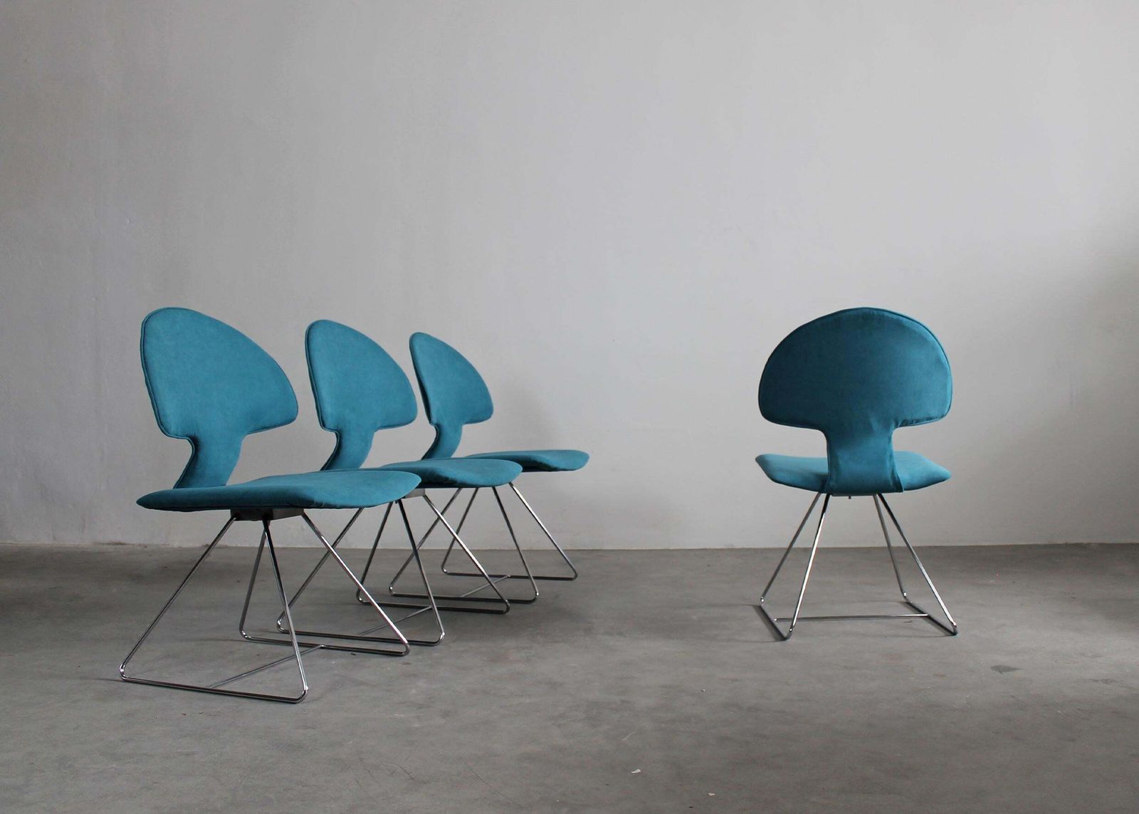 Vittorio Introini Set Of Four Longobarda Dining Chairs By Saporiti 1960s Italy photo Furniture
