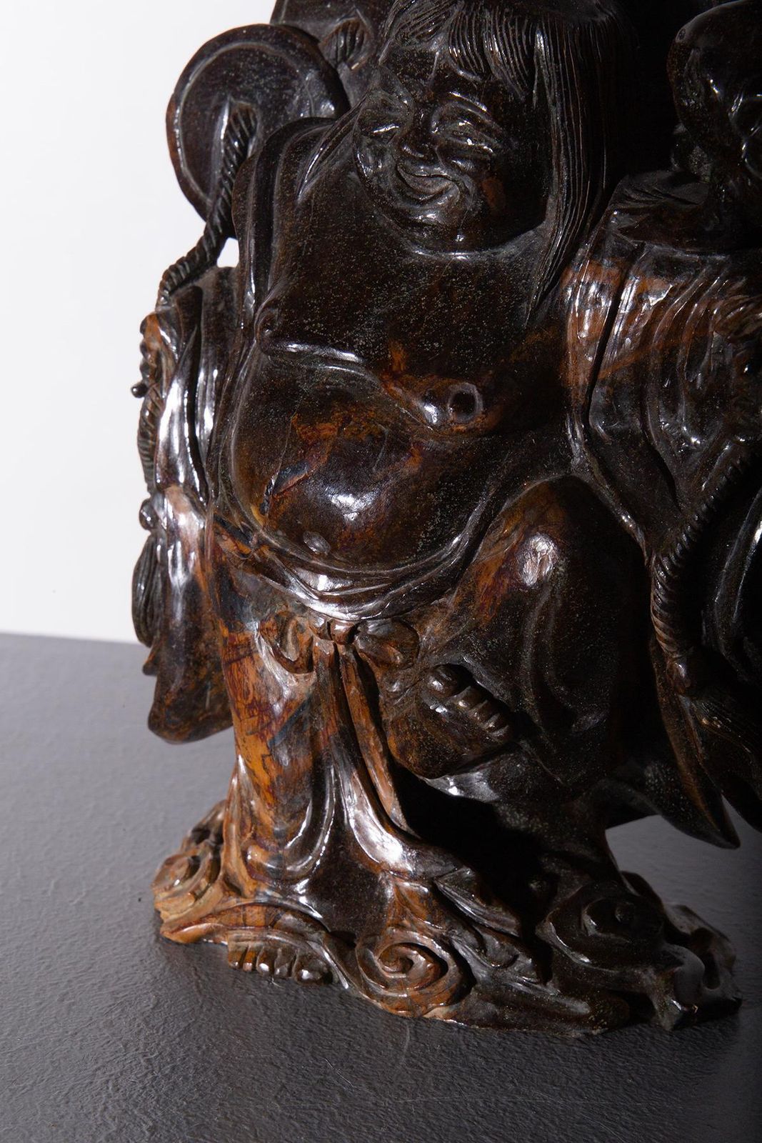 Budai Buddha Fine Wood Carving photo furniture