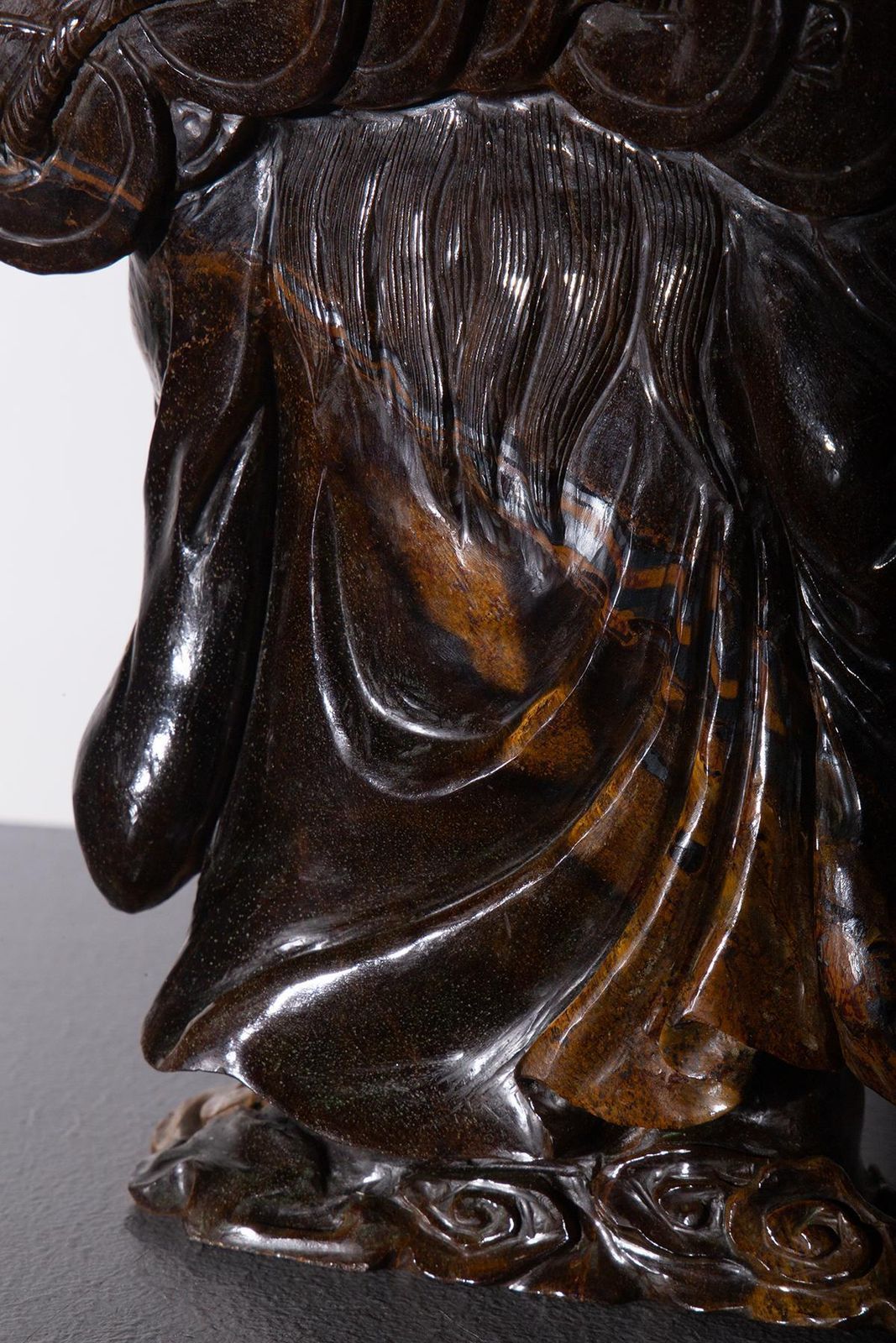 Budai Buddha Fine Wood Carving photo vinterior