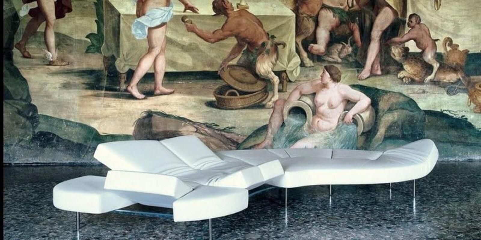 Francesco Binfaré Flap Sofa Or Daybed In White Leather By Edra 2000s Italy photo vintage