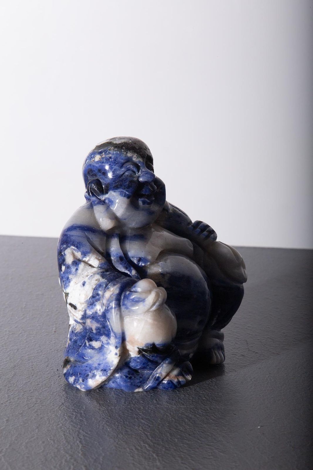 Budai Buddha Striped Blue Jada photo furniture