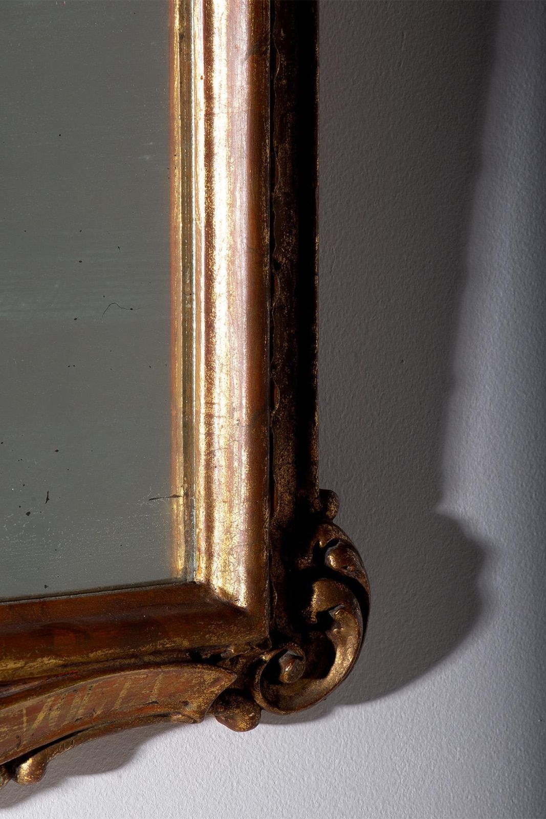 Antique Italian Mirror In Wood Gild From Via Crucis Series photo 3640.0