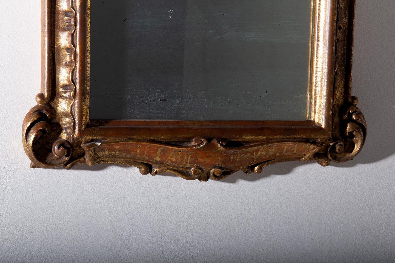 Antique Italian Mirror In Wood Gild From Via Crucis Series photo vinterior