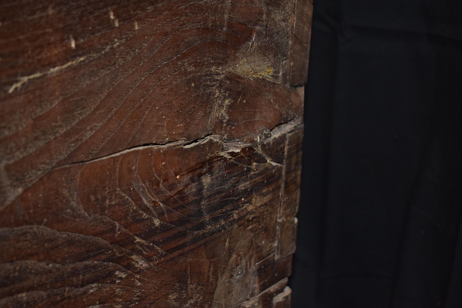 17th Century Antique French Oak Trunk From The Gothic Period photo vintage