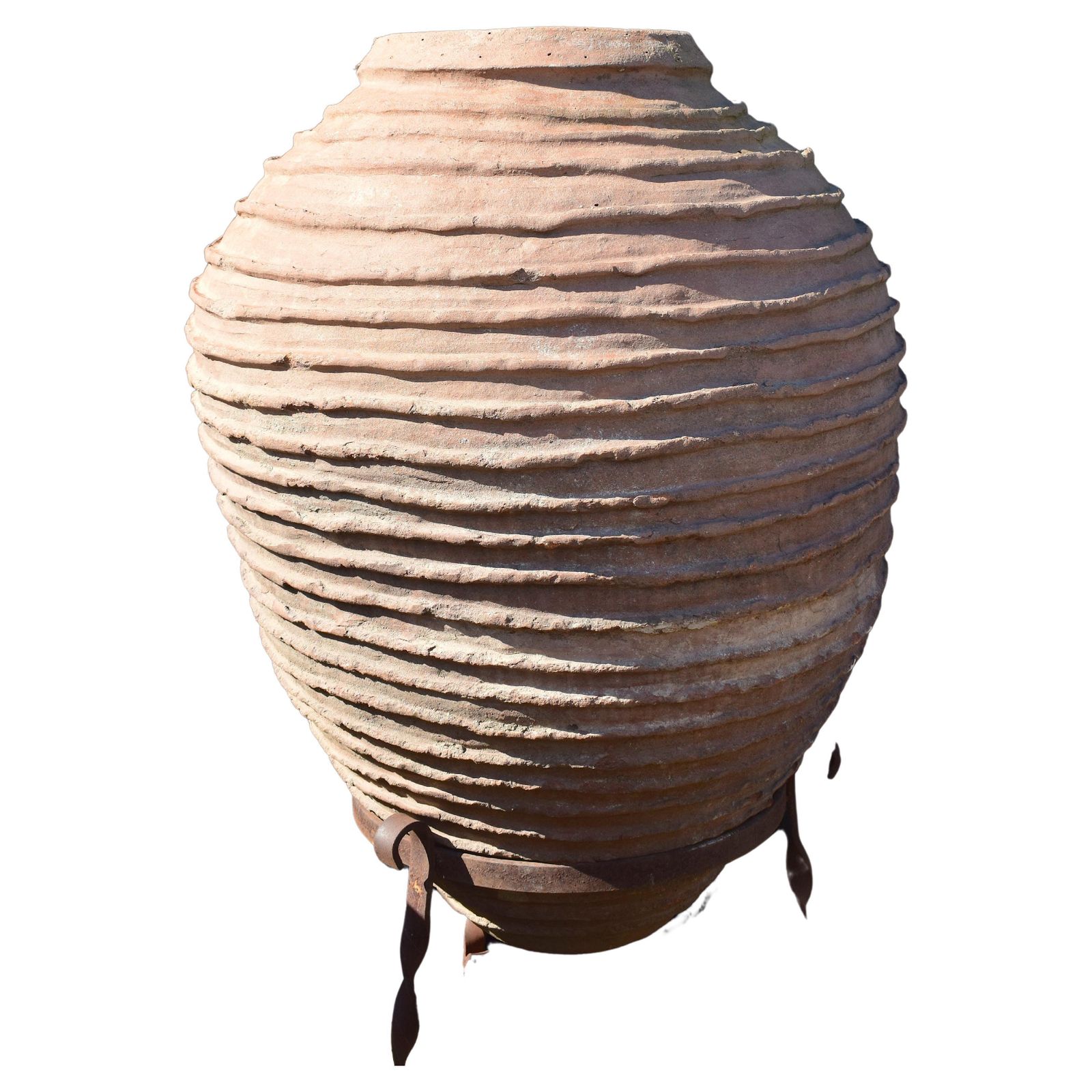Antique Spanish Large Terracotta Vessel From The Late 19th Century