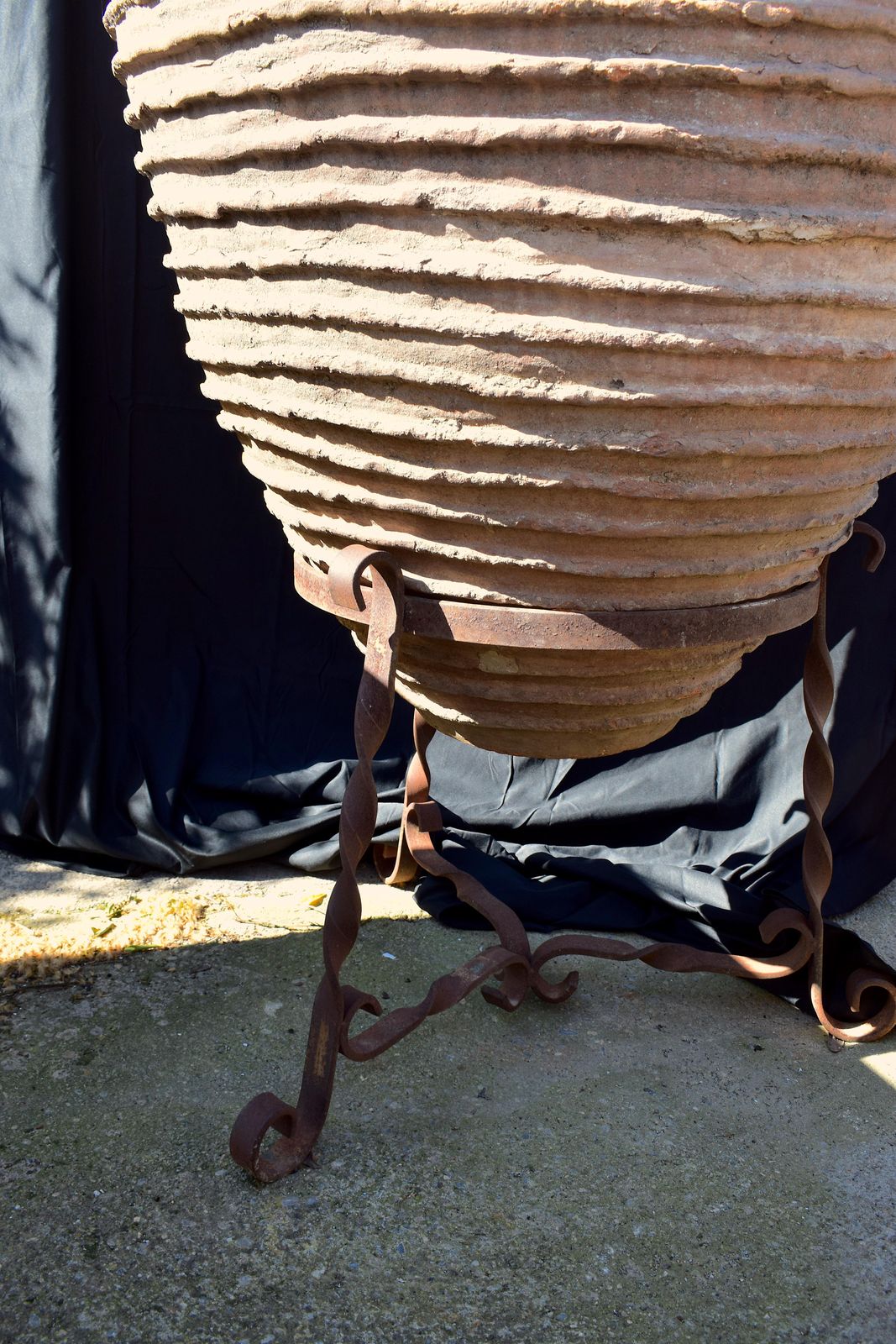 photo for sale Antique Spanish Large Terracotta Vessel From The Late 19th Century