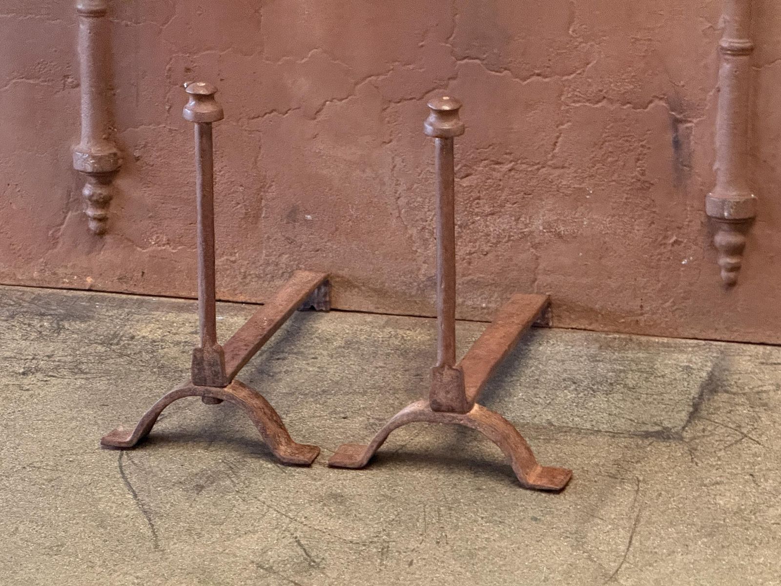 19th Century French Andirons Or Firedogs, Neoclassical Period photo Home Fixtures