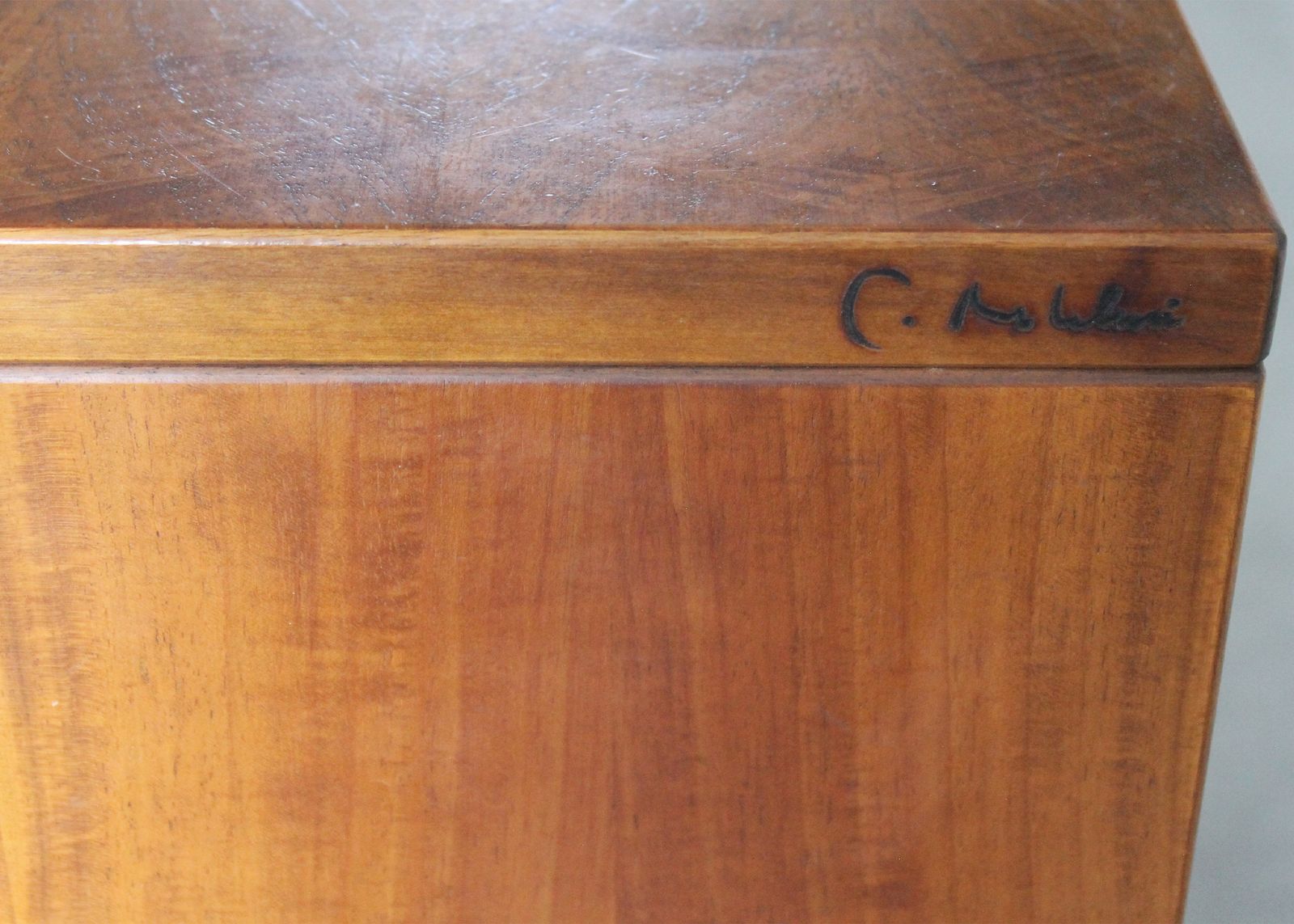Giovanni Michelucci Cabinet Serena In Walnut Wood By Poltronova 1950s Italy photo buy